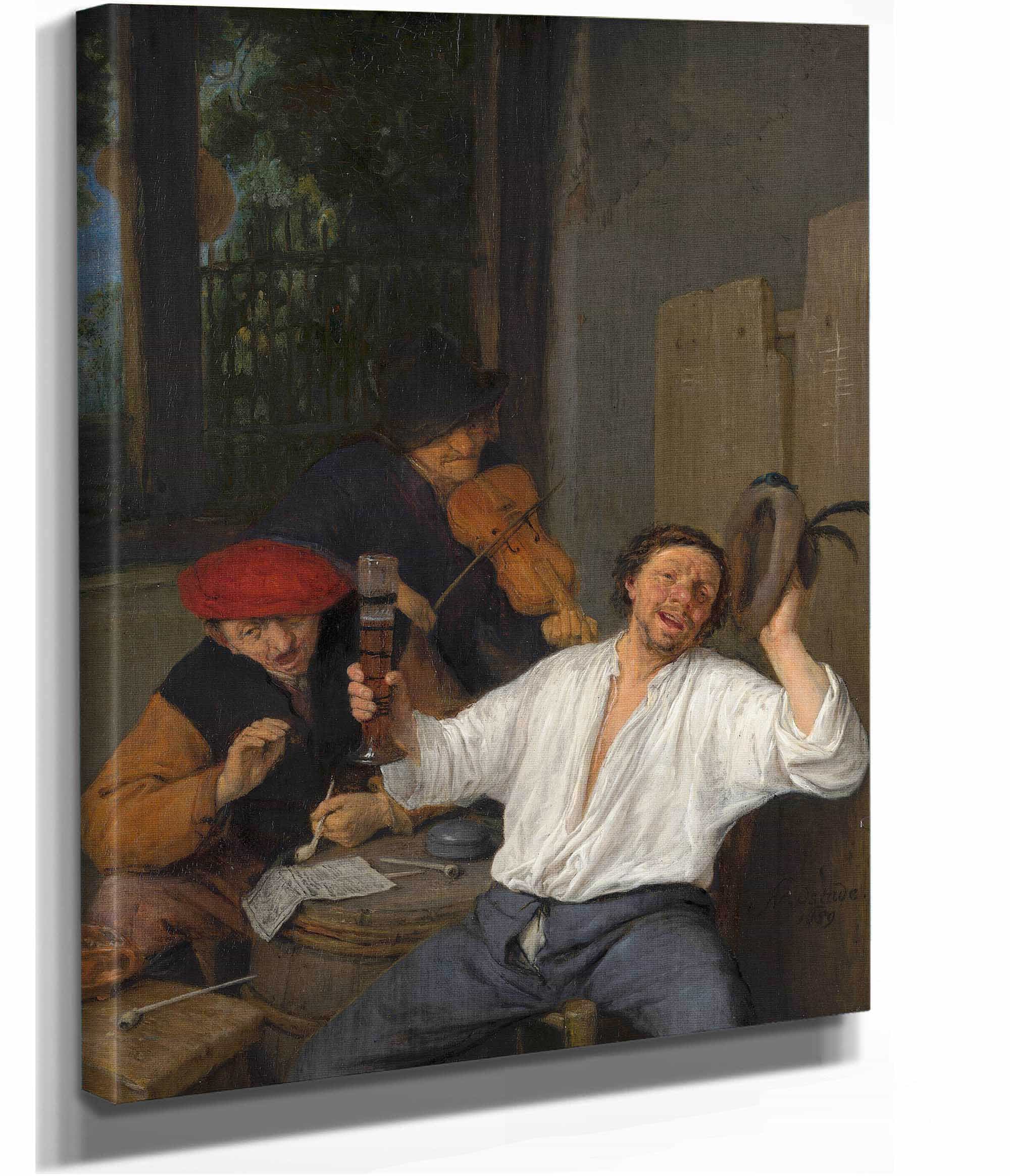 The Merry Drinkers by Adriaen Van Ostade - Image 2