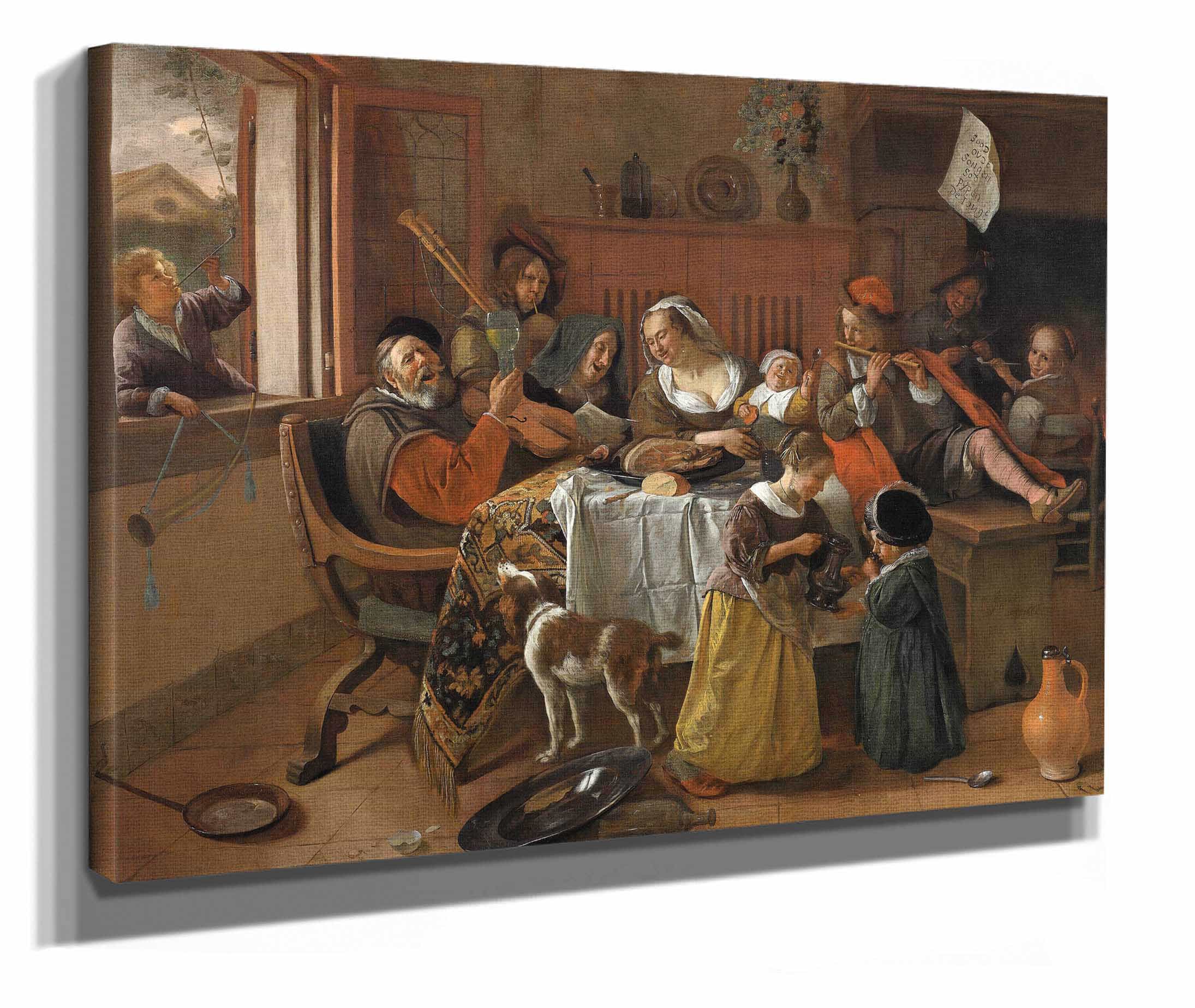 The Merry Family by Jan Steen - Image 2
