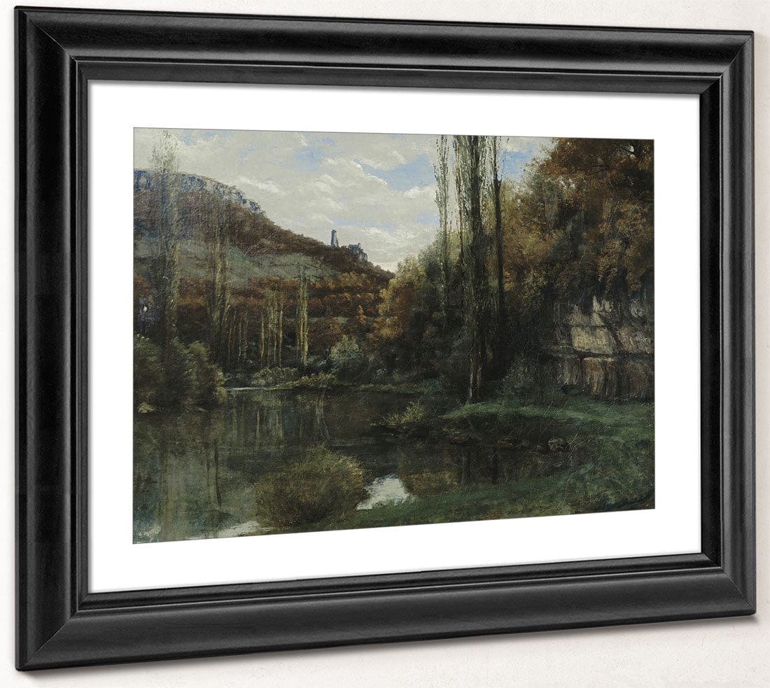 The Mirror On The River Loue At Scey En Varais, Near Ornans By Jean Desire Gustave Courbet - Image 2