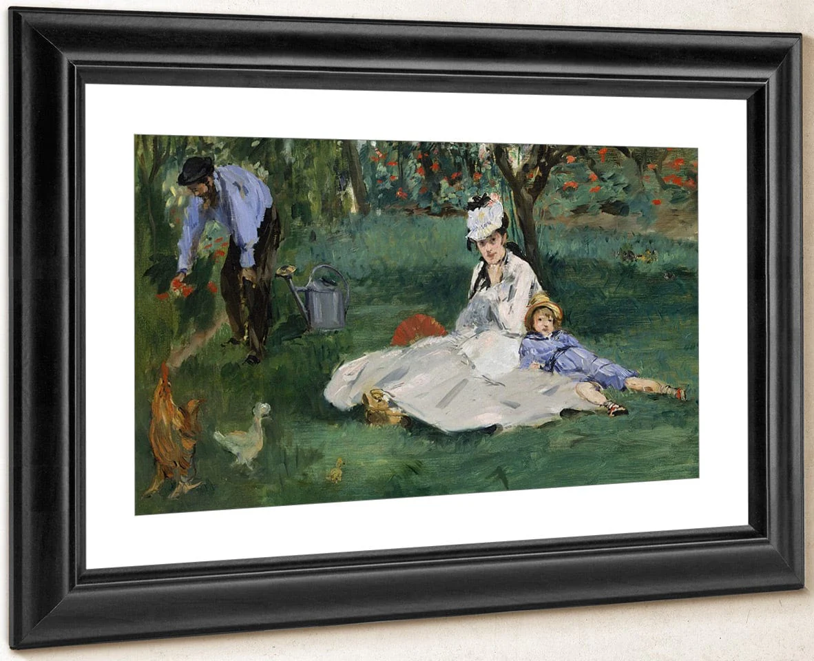 The Monet Family In Their Garden At Argenteuil By Edouard Manet - Image 4