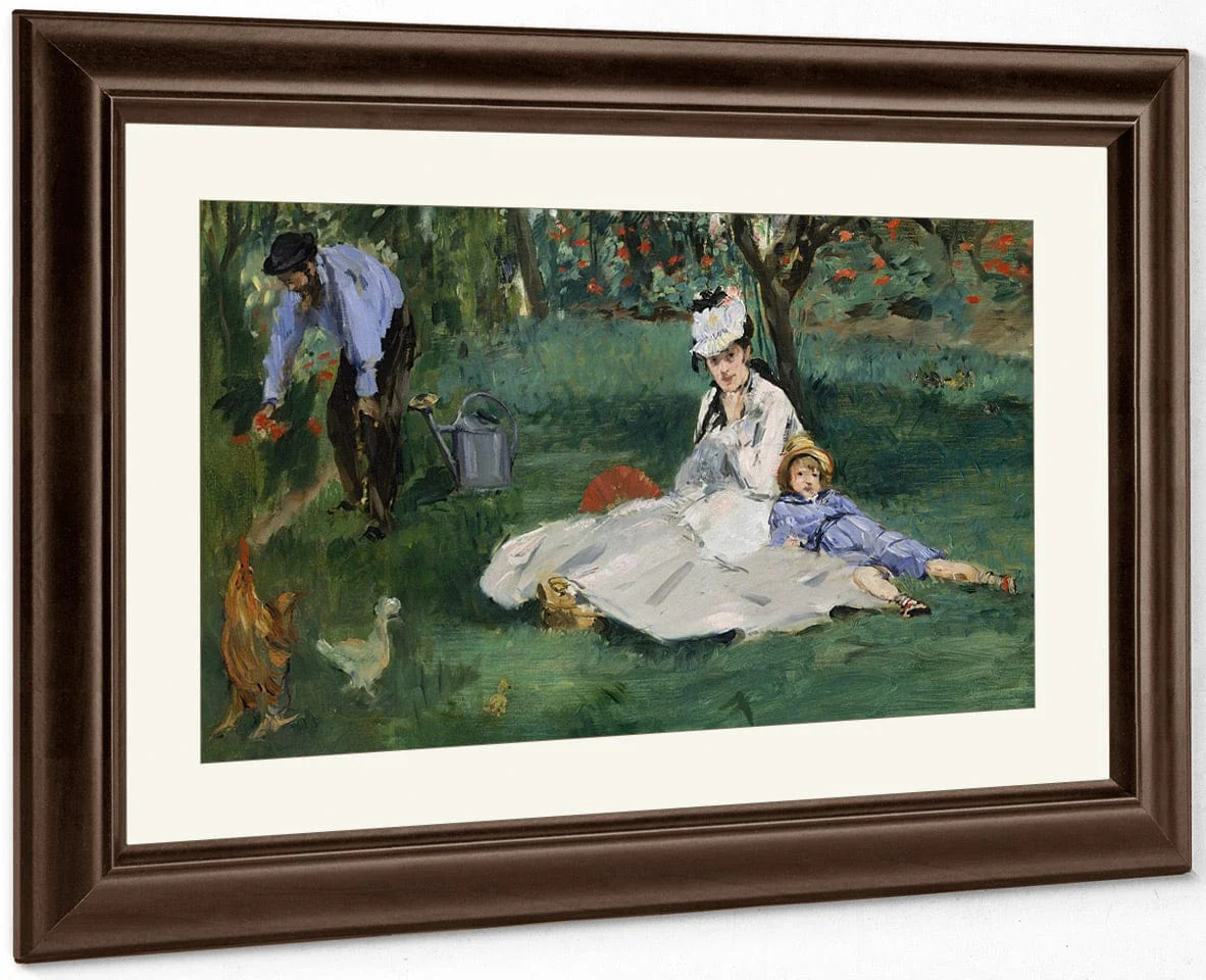 The Monet Family In Their Garden At Argenteuil By Edouard Manet - Image 5
