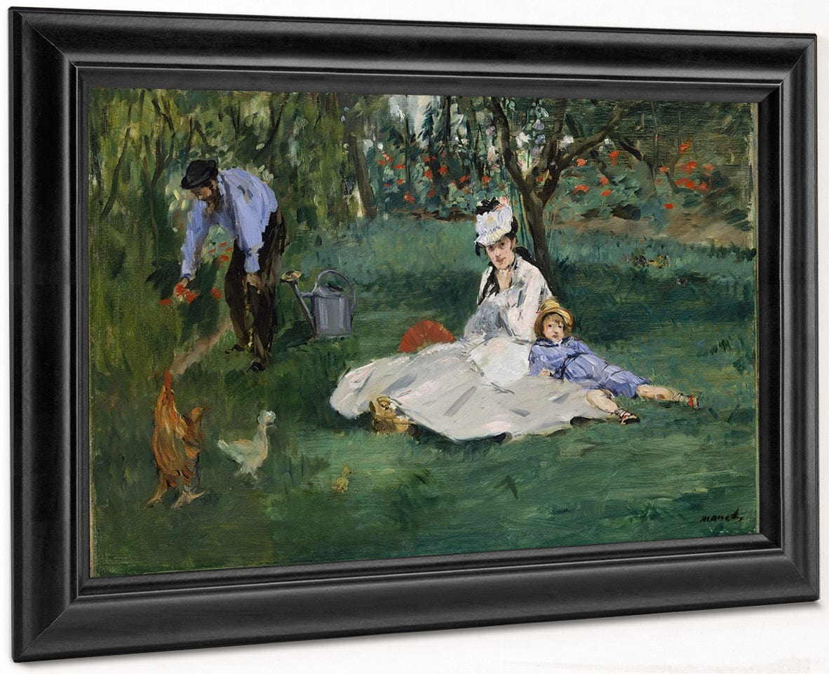 The Monet Family In Their Garden At Argenteuil By Edouard Manet - Image 8