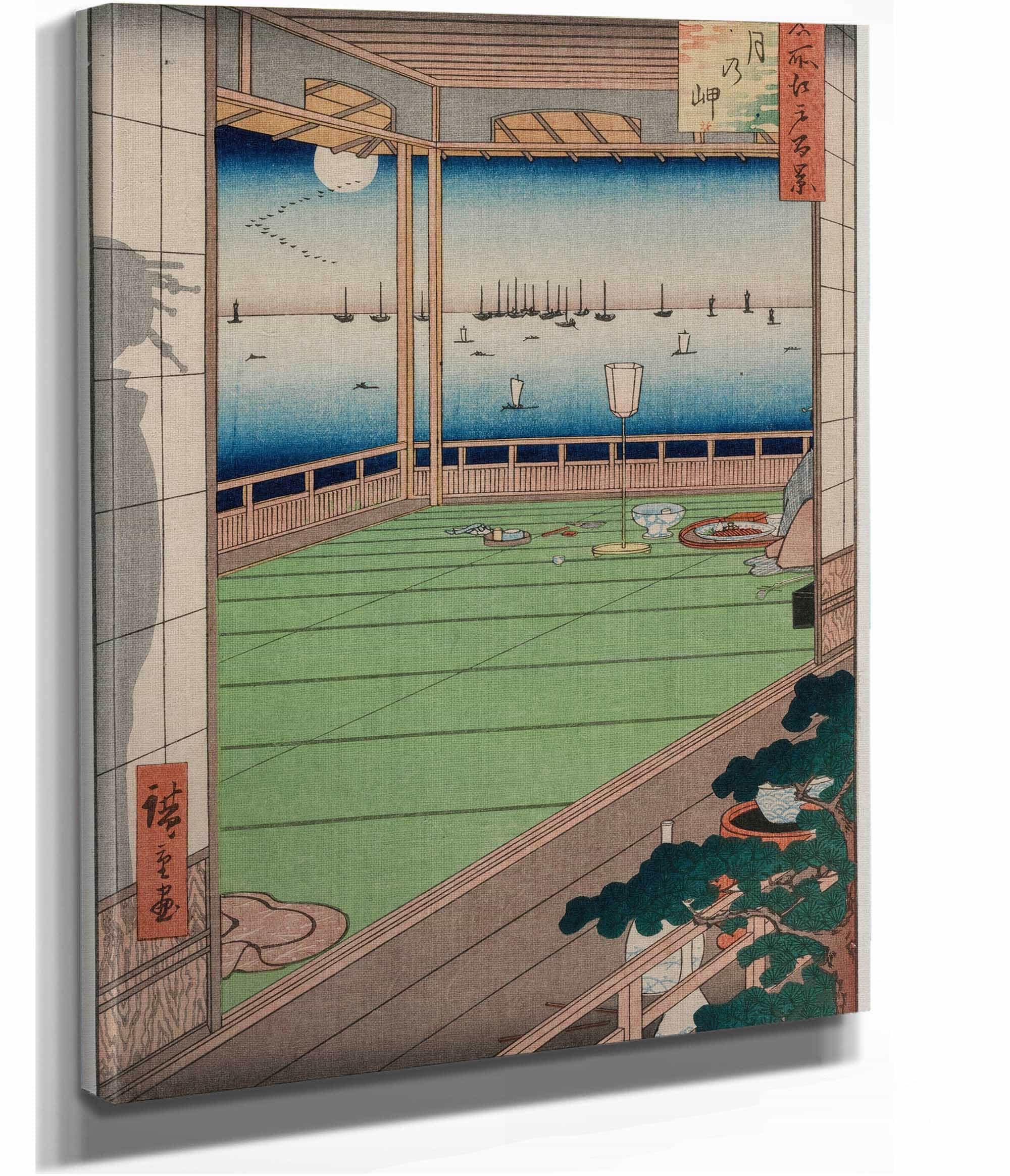 The Moon Viewing Promontory From Hundred Views Of Famous Places In Edo by Ando Hiroshige - Image 3