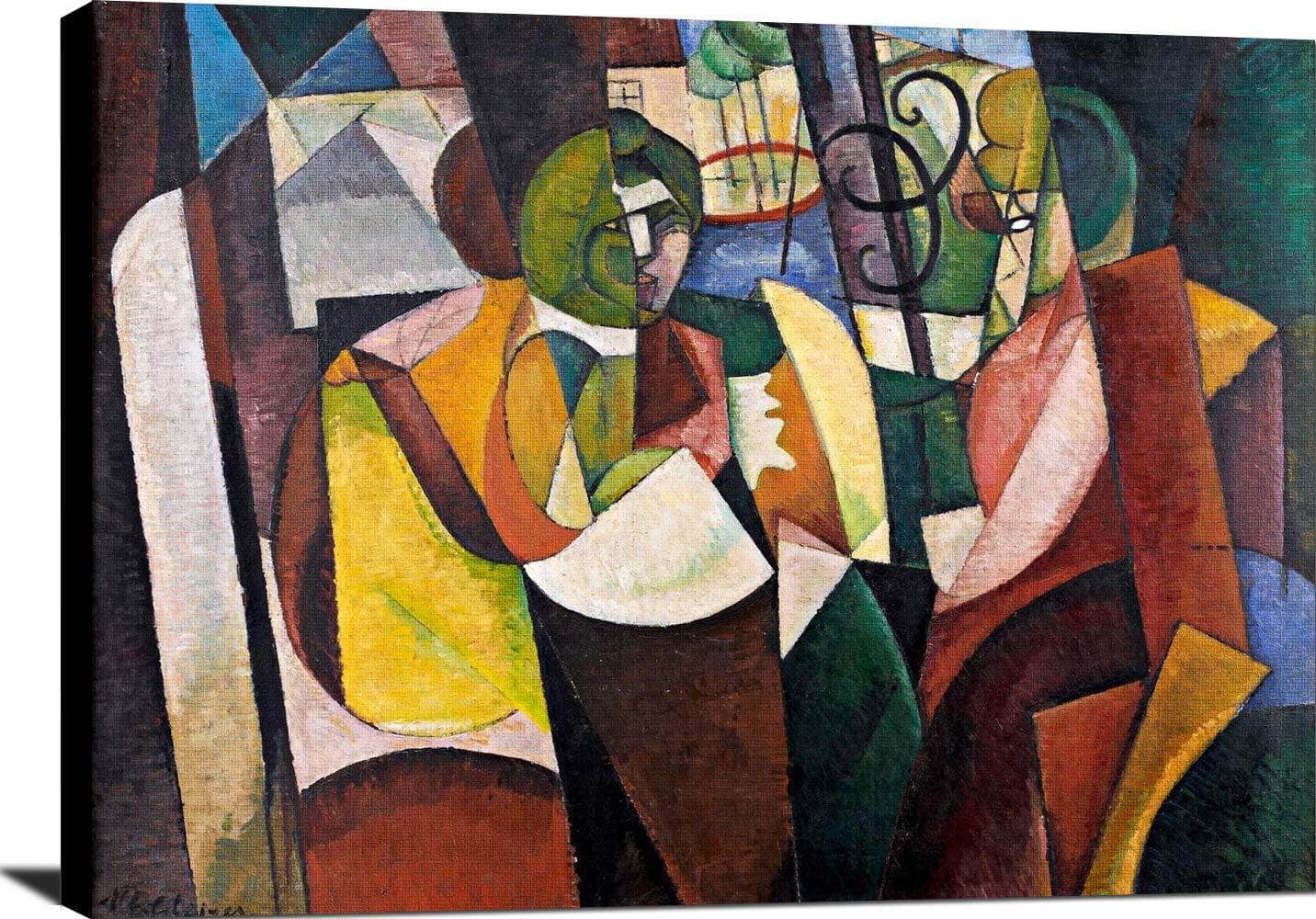 The Mother And Sister Of The Artist Painting Albert Gleizes Canvas Art - Image 2