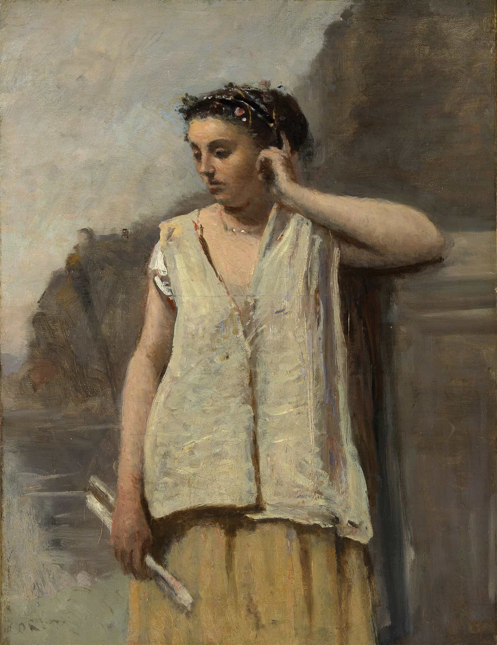 The Muse History by Jean Baptiste Camille Corot - Image 2