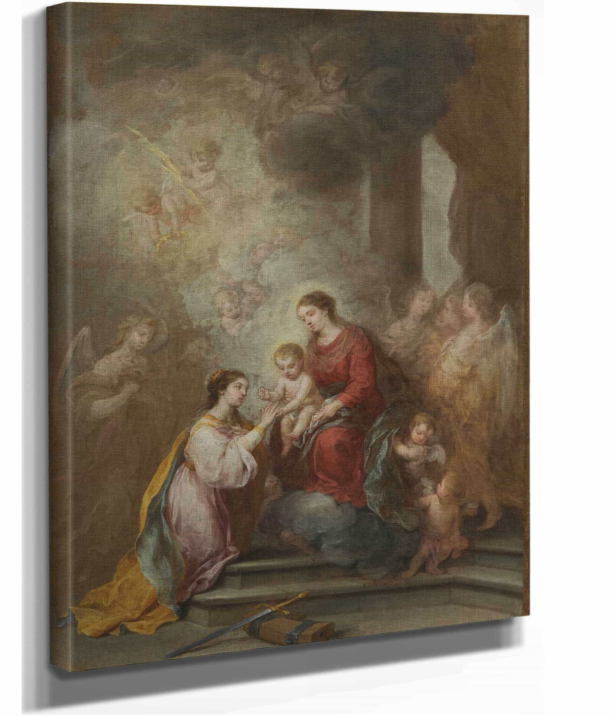 The Mystic Marriage Of Saint Catherine by Bartolome Esteban Murillo - Image 2