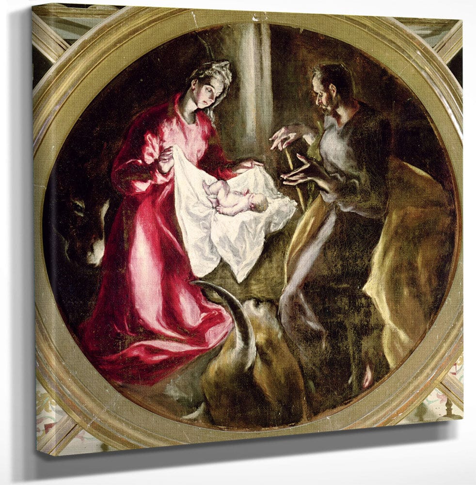 The Nativity 1587 1614 (Oil On Canvas) By El Greco