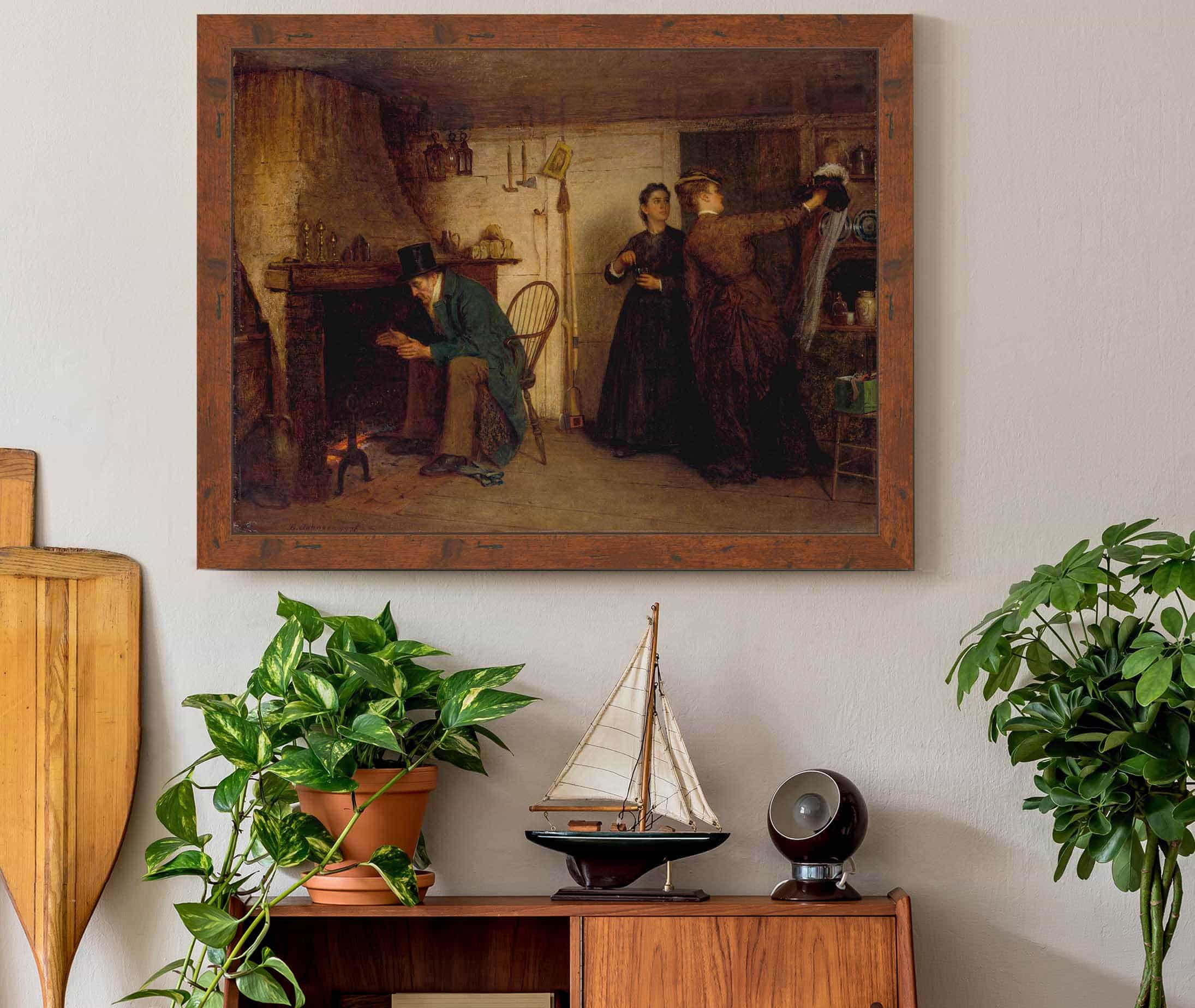 The New Bonnet by Eastman Johnson - Image 3
