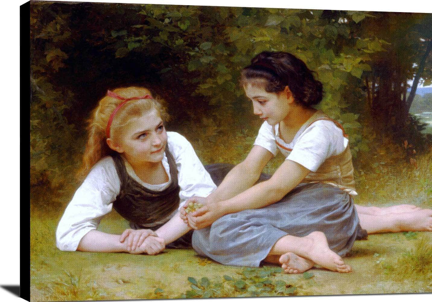 The Nut Gatherers Painting William Adolphe Bouguereau Canvas Art - Image 2