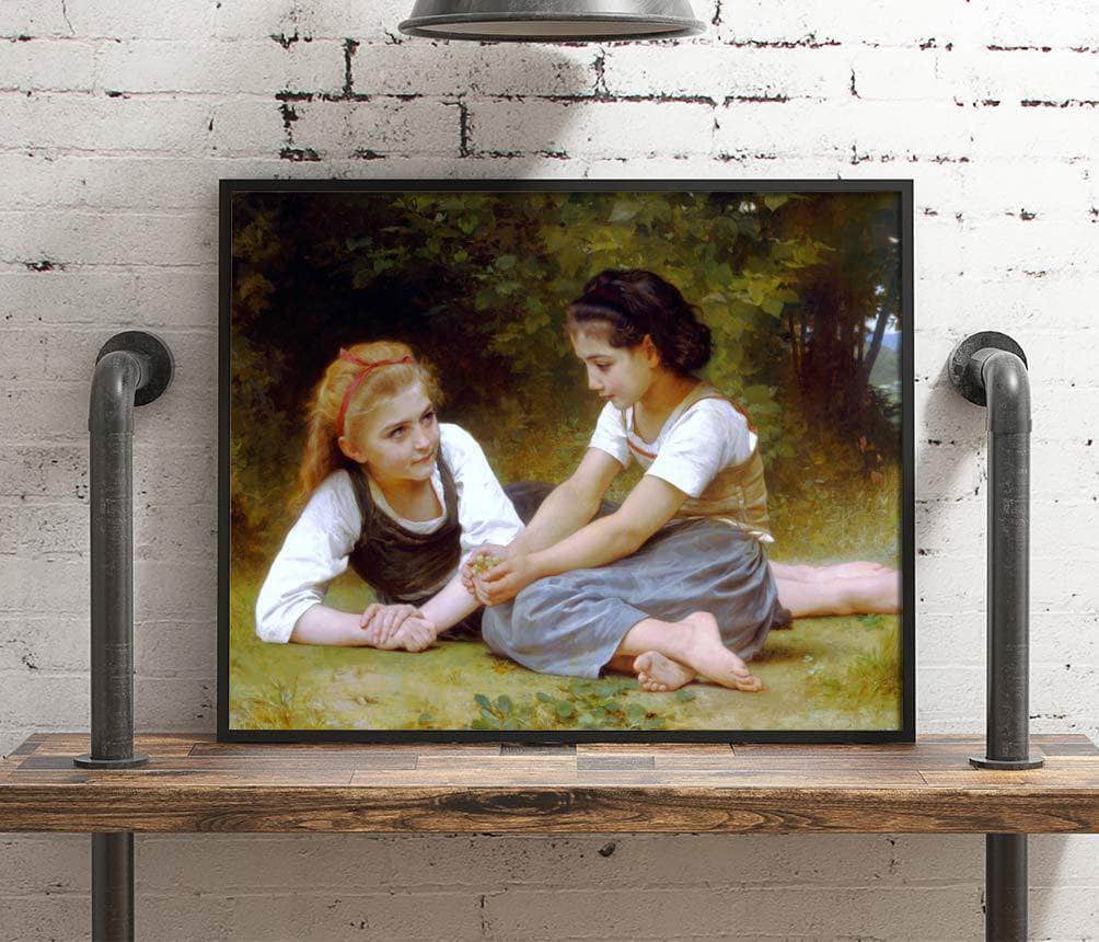 The Nut Gatherers Painting William Adolphe Bouguereau Canvas Art - Image 4