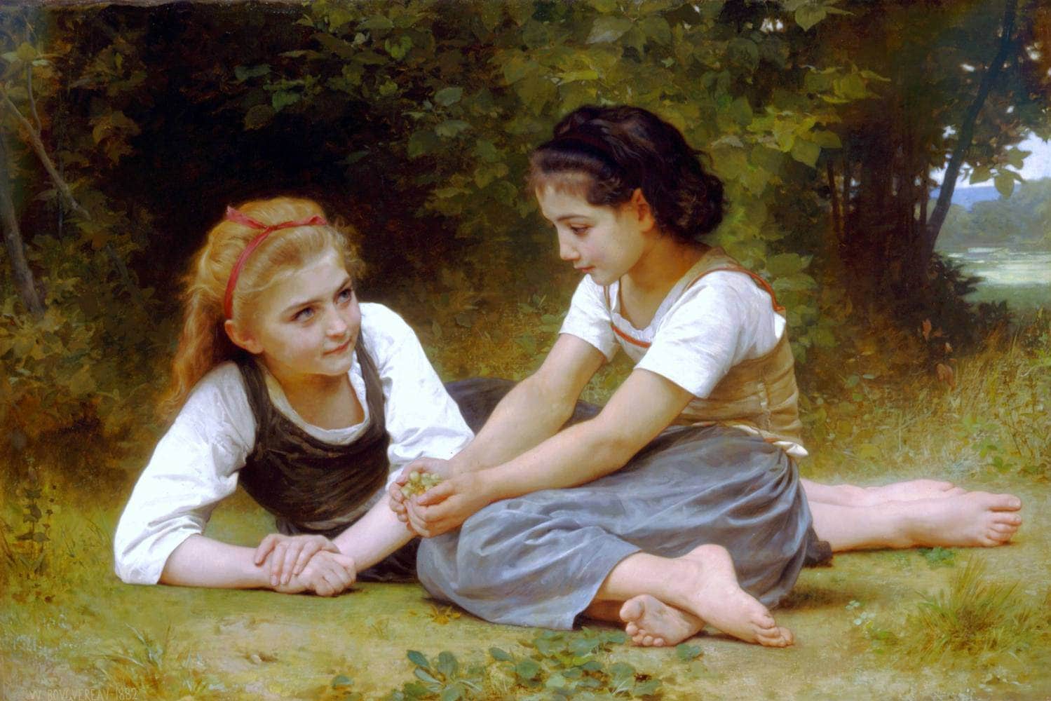 The Nut Gatherers Painting William Adolphe Bouguereau Canvas Art - Image 5