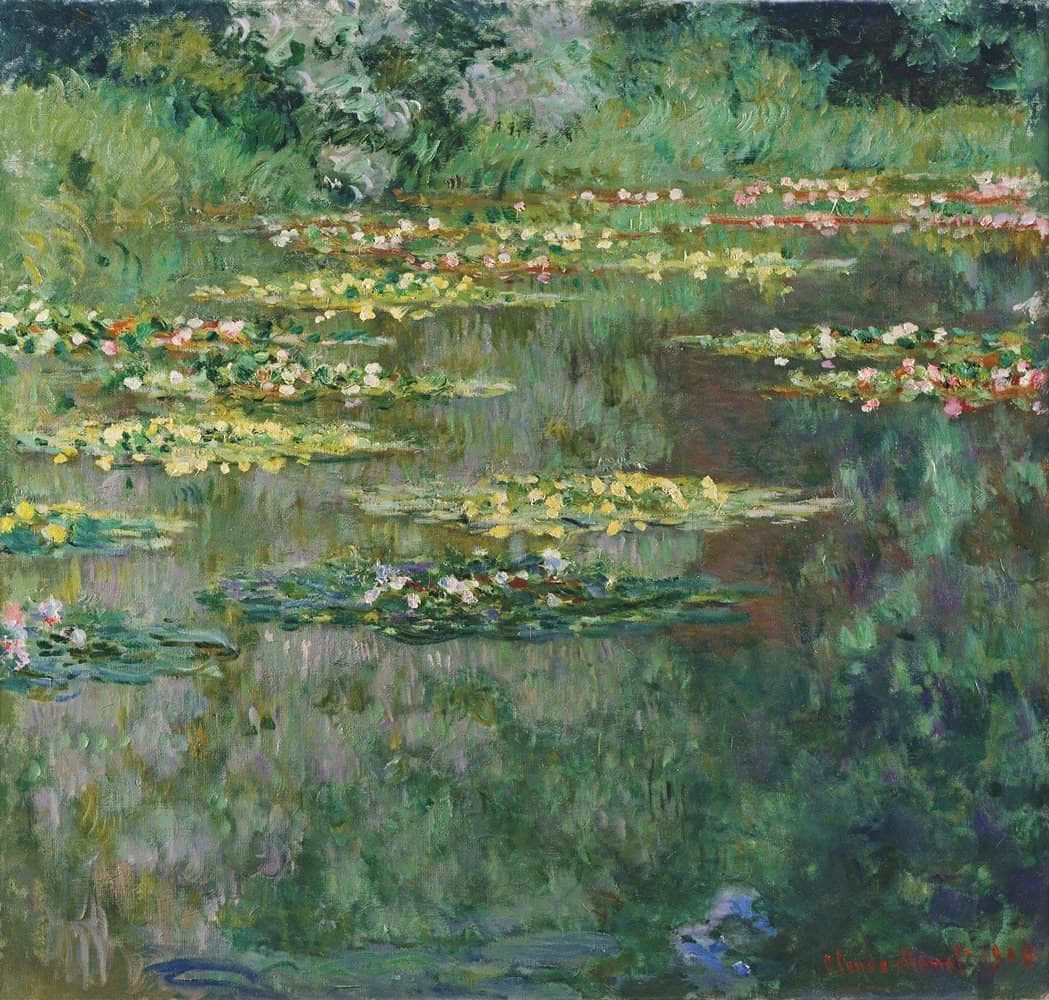 The Nympheas Basin Painting Claude Monet Canvas Art - Image 5