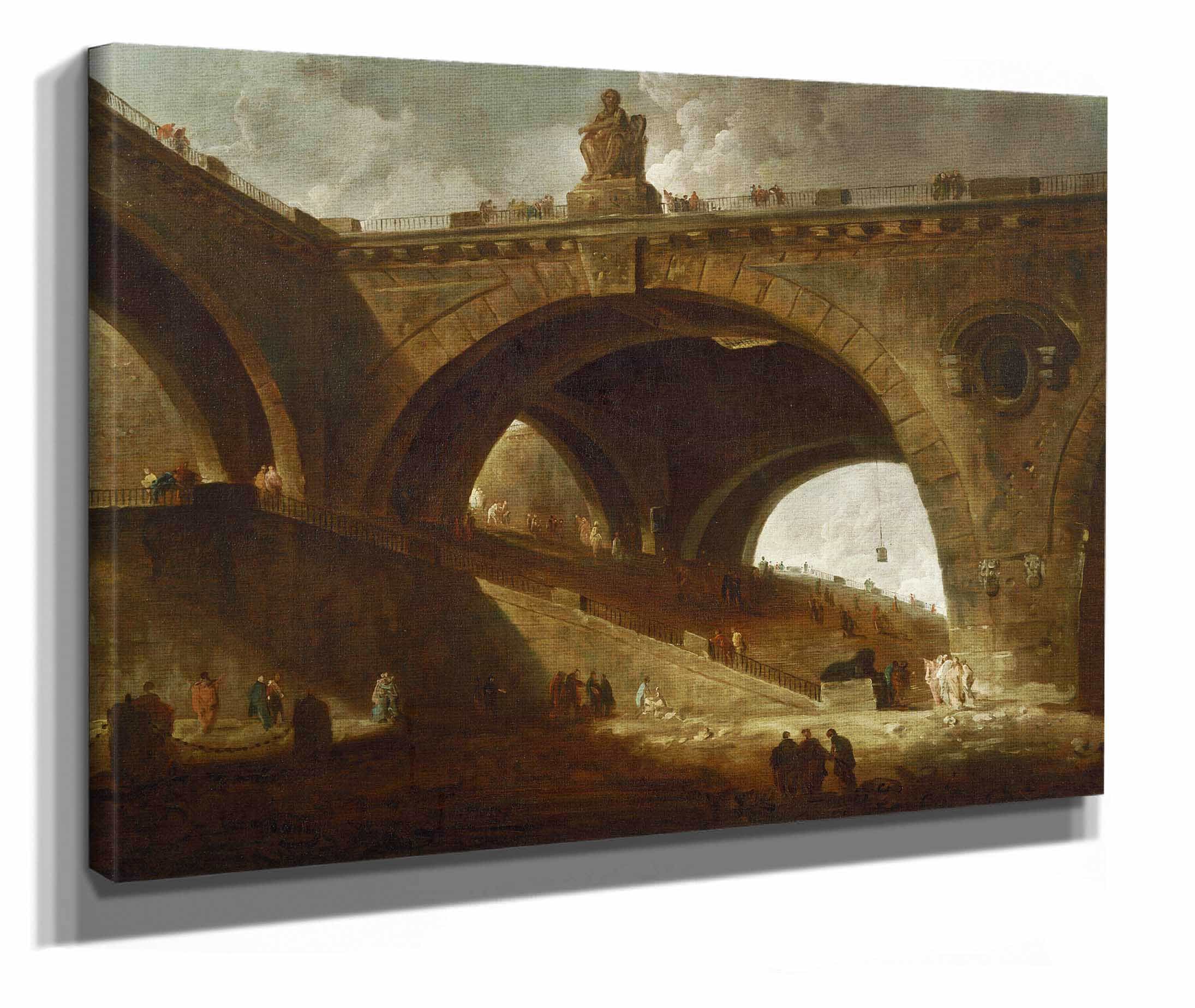 The Old Bridge by Hubert Robert - Image 2