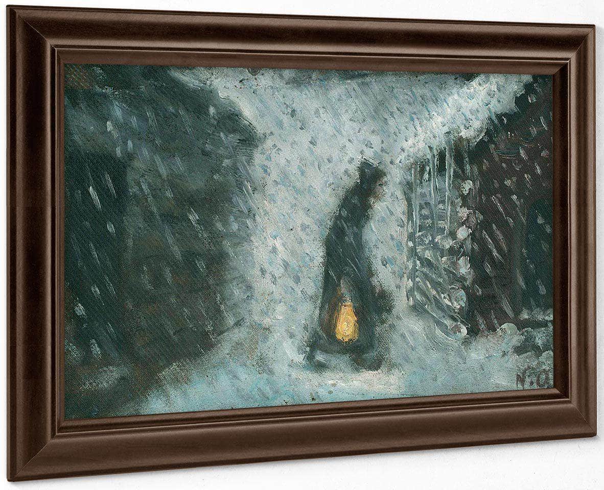 The Old Woman With The Lantern By Nicolai Astrup - Image 6