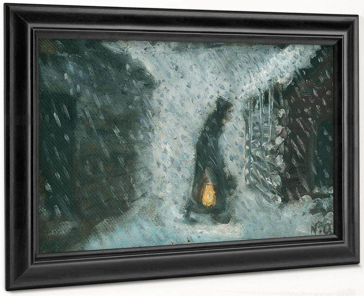 The Old Woman With The Lantern By Nicolai Astrup - Image 8