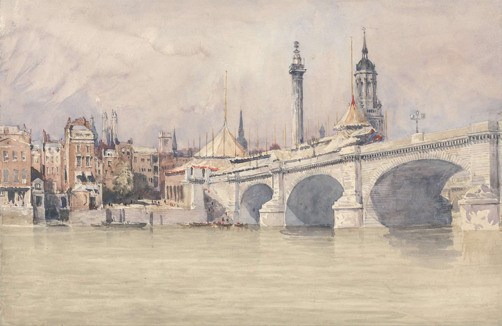 The Opening Of The New London Bridge by David Cox - Image 2