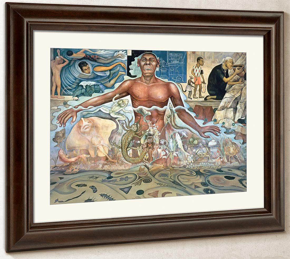 The Origin Of Human Life Symbolized By A Man Of Black Race By Diego Rivera - Image 3