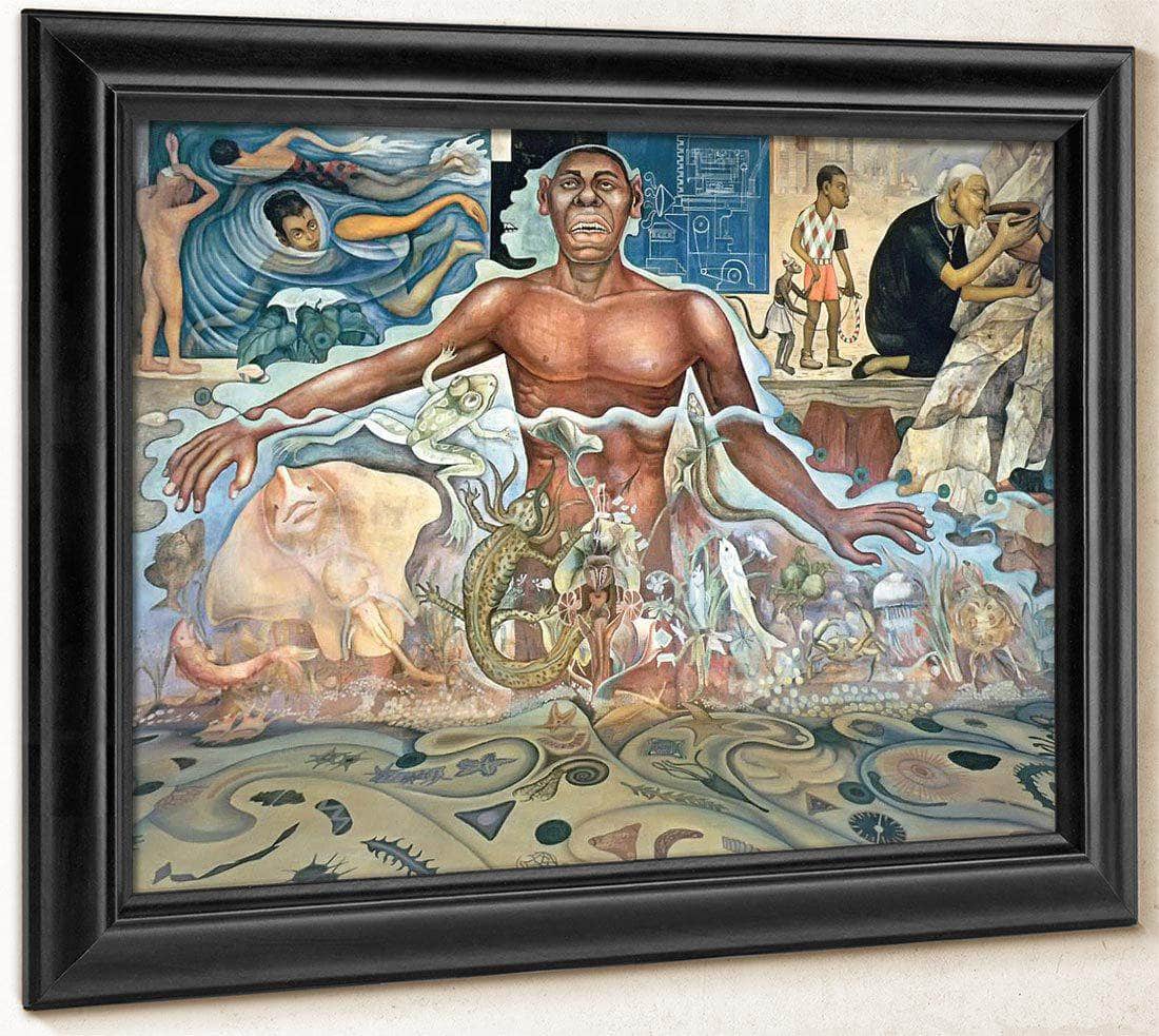 The Origin Of Human Life Symbolized By A Man Of Black Race By Diego Rivera - Image 6