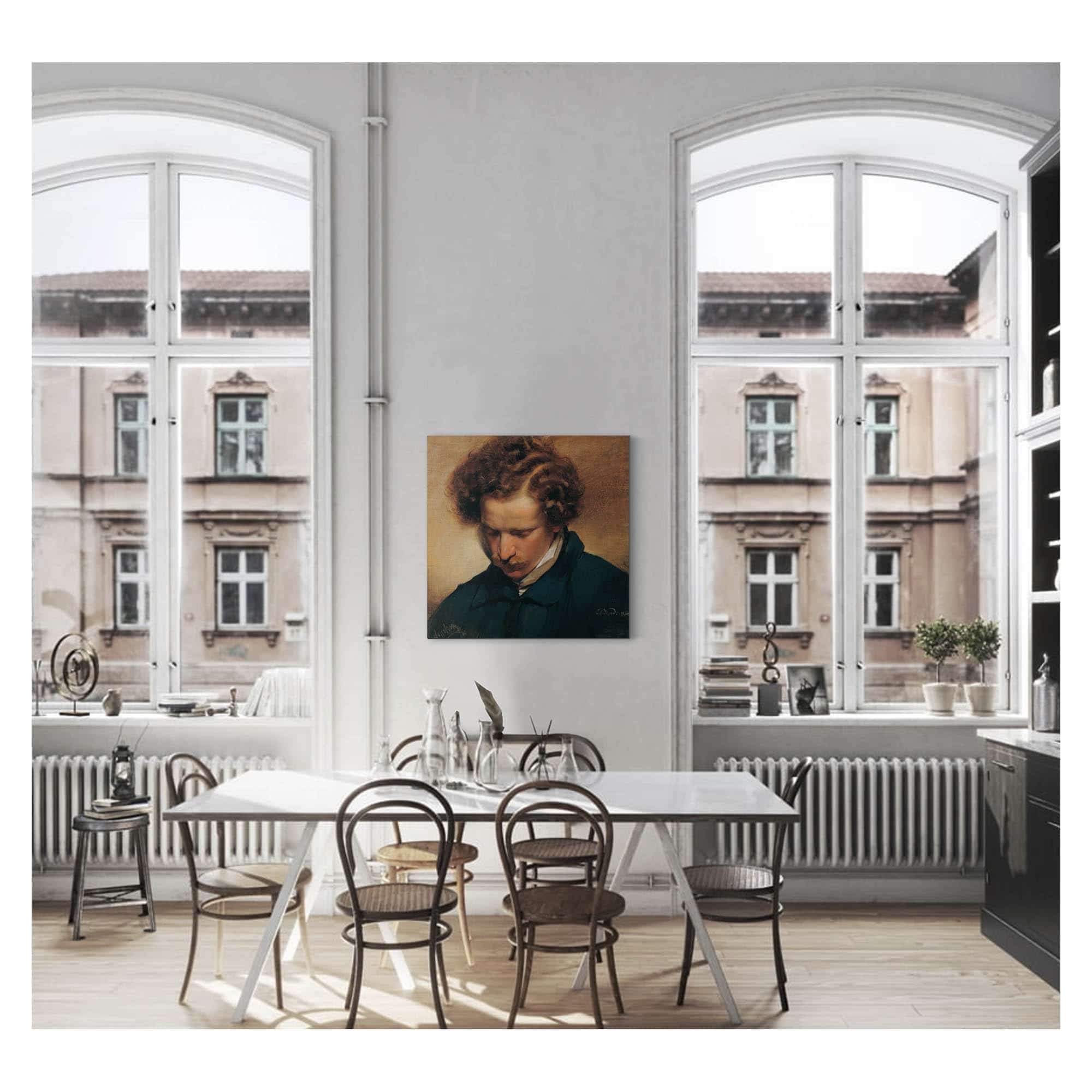 The Painter Eduard Bendemann by Friedrich Von Amerling - Image 5