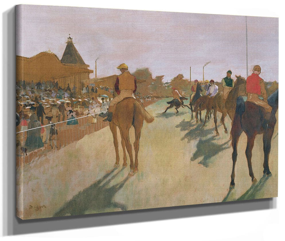 The Parade, Or Race Horses In Front Of The Stands By Edgar Degas