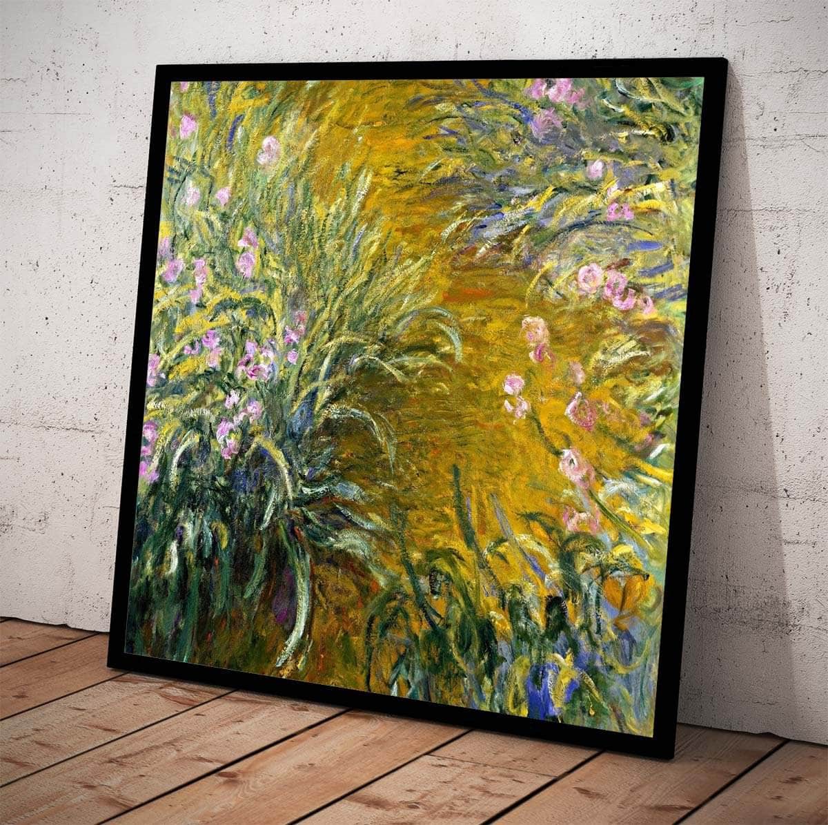 The Path Through The Irises Painting Claude Monet Canvas Art - Image 4