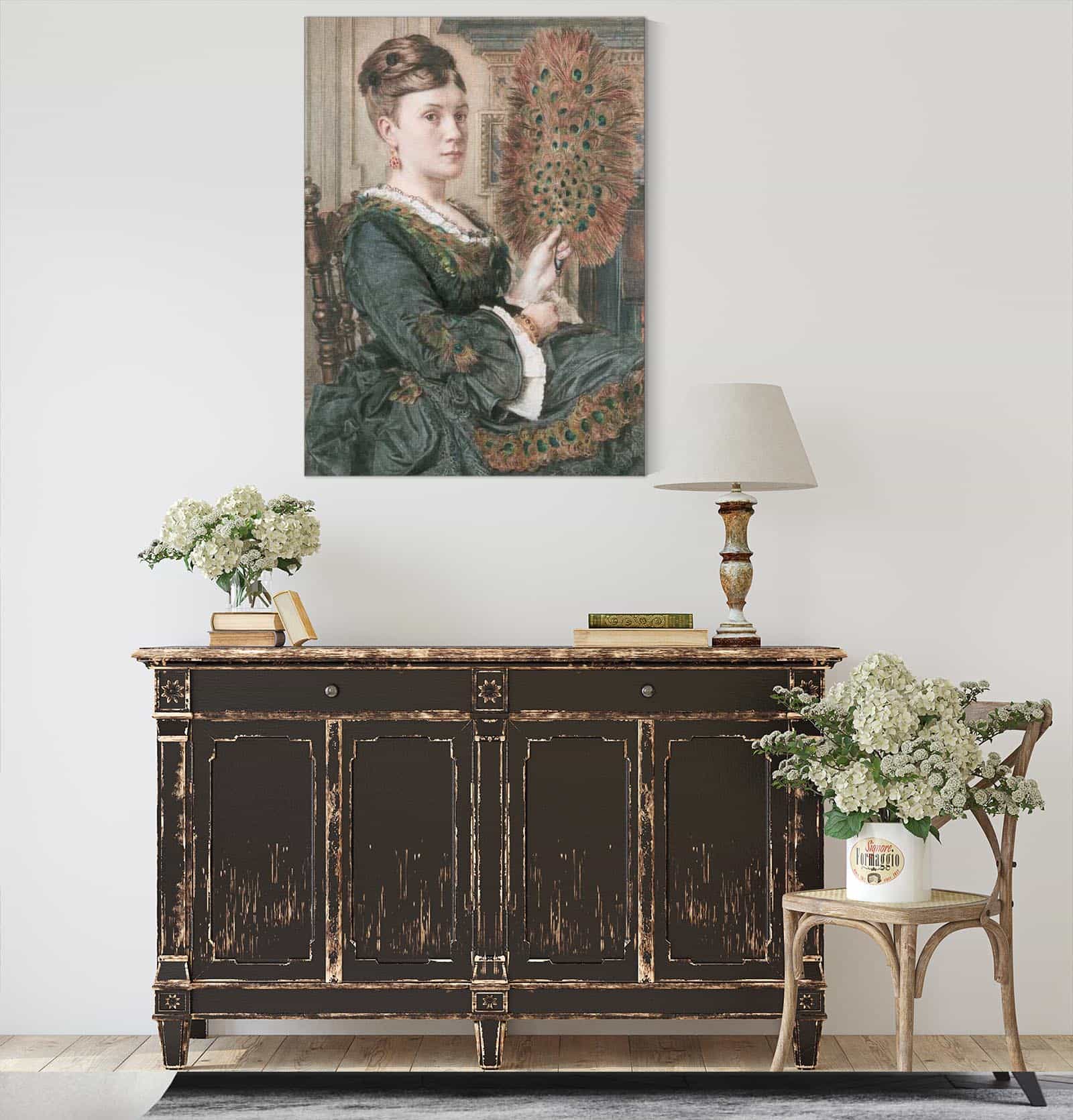 The Peacock Fan by Edward John Poynter - Image 4
