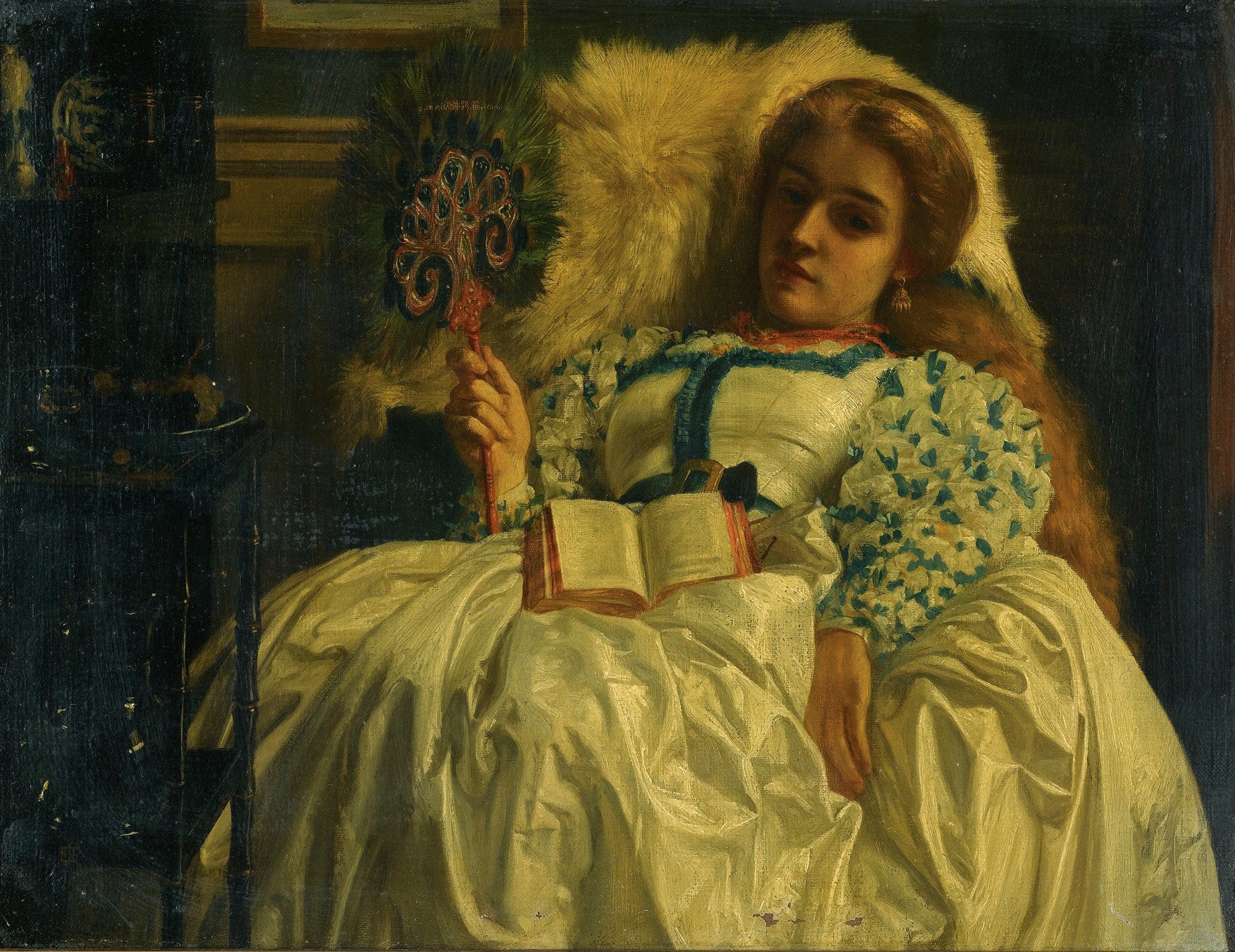 The Peacock Fan by Edward John Poynter - Image 6