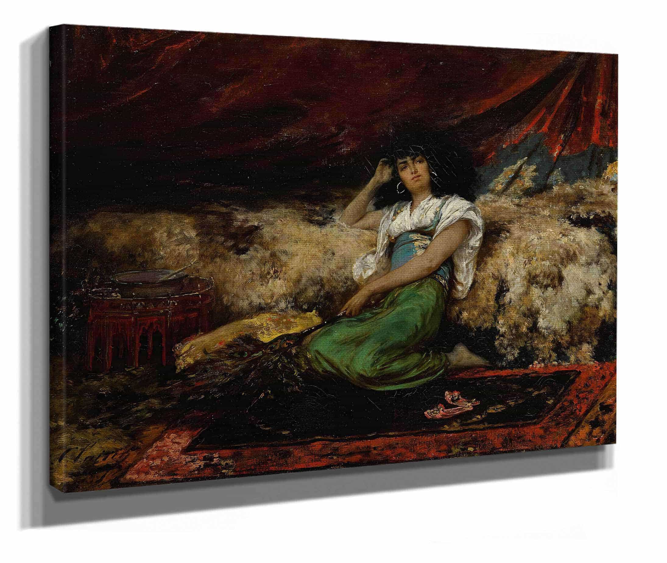 The Peacock Fan by Georges Jules Victor Clairin - Image 2