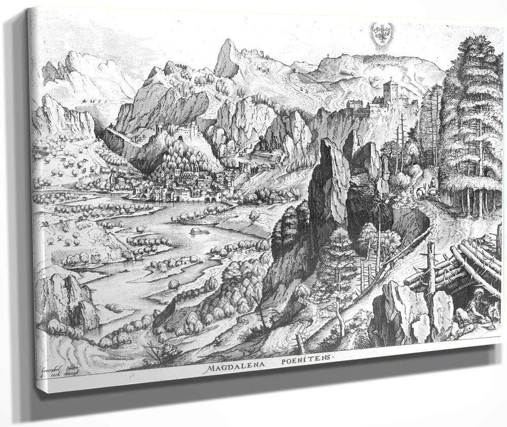 The Penitent Magdalene Engraved By Hieronymus Bosch (C.1510 70) By Pieter Brueghel Ii