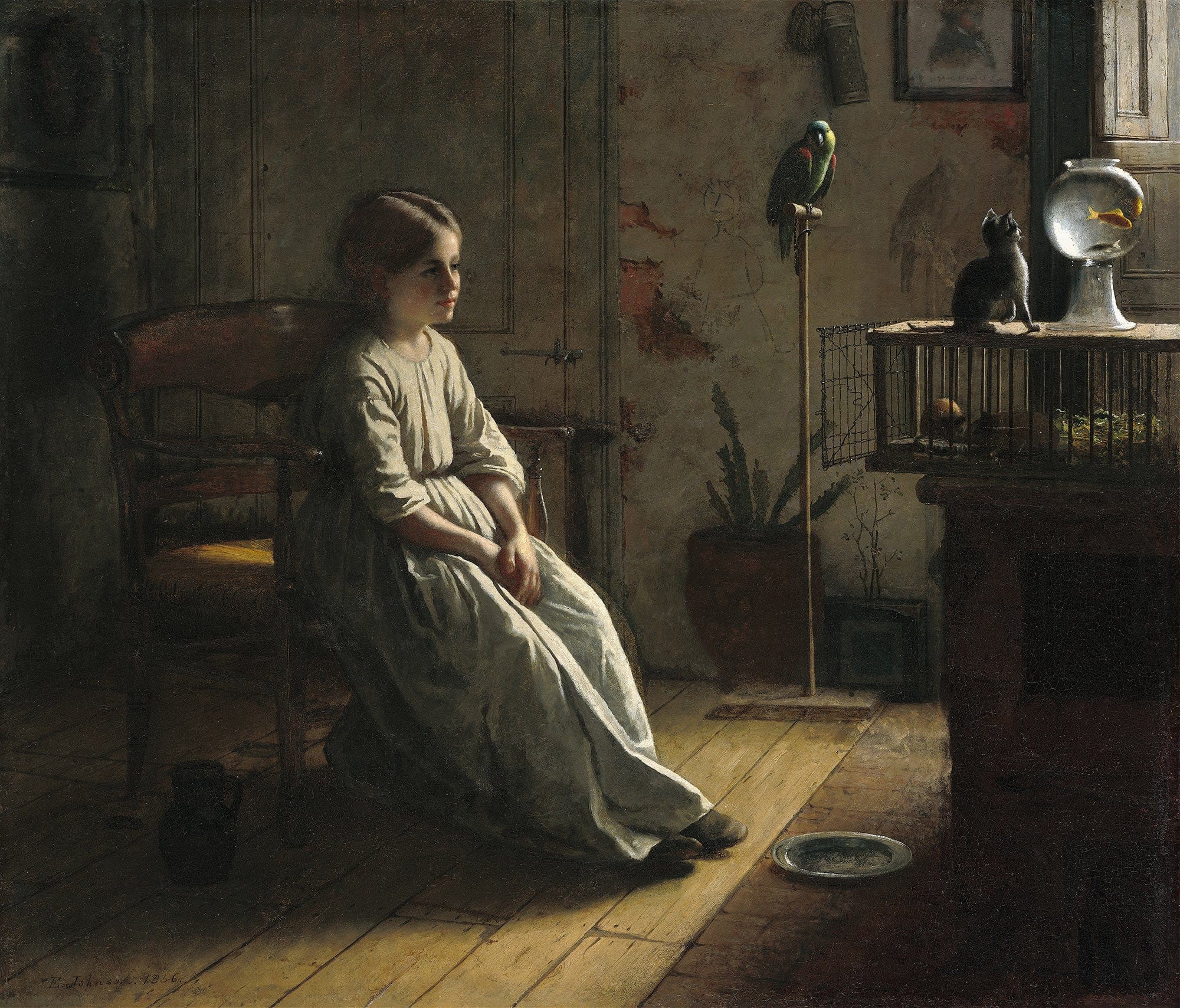 The Pets by Eastman Johnson - Image 2