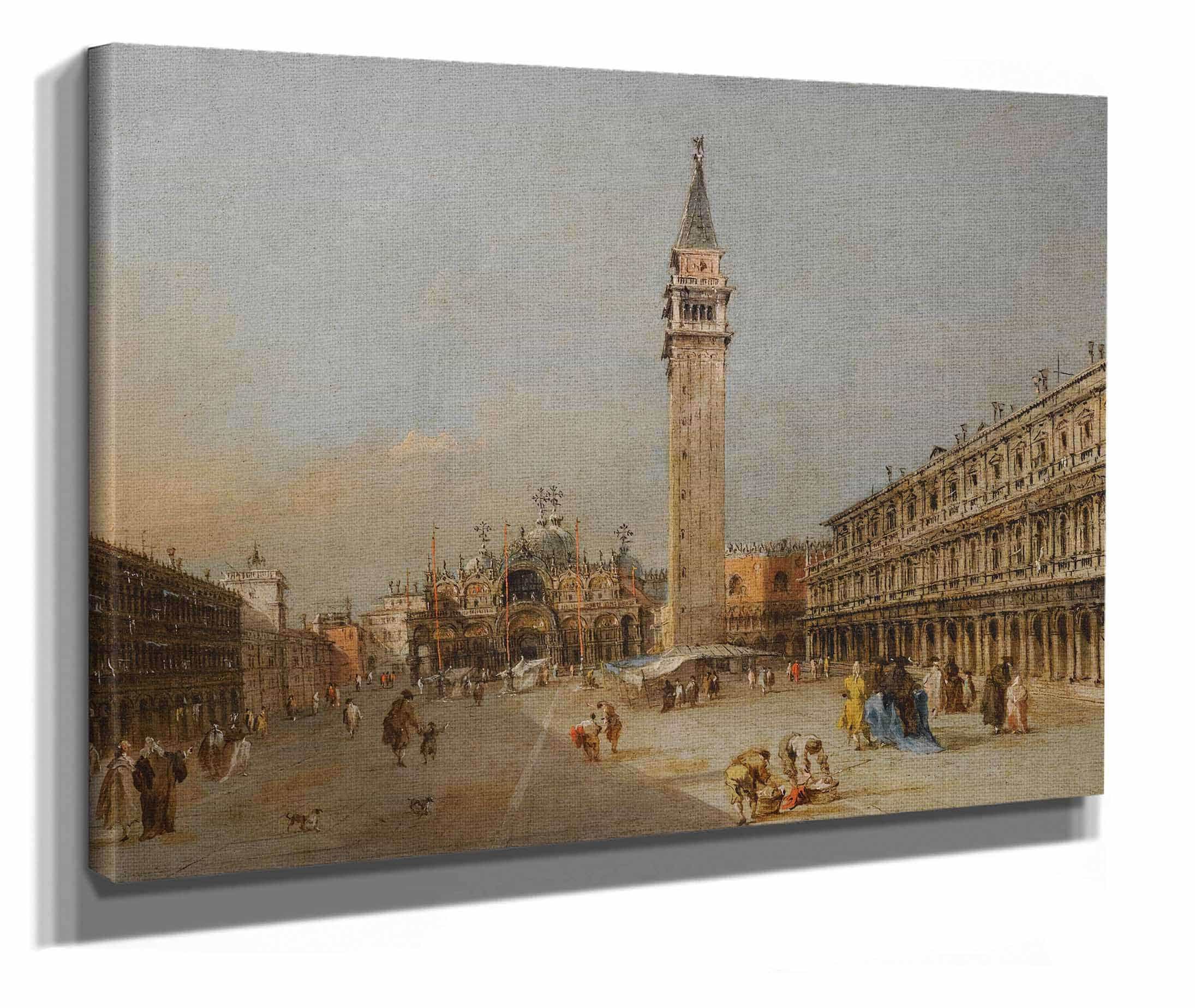 The Piazza San Marco With The Basilica And Campanile by Francesco Guardi