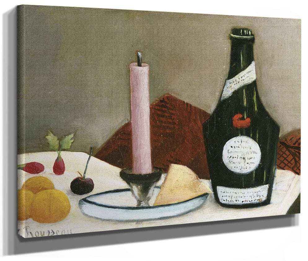 The Pink Candle By Henri Julien Felix Rousseau