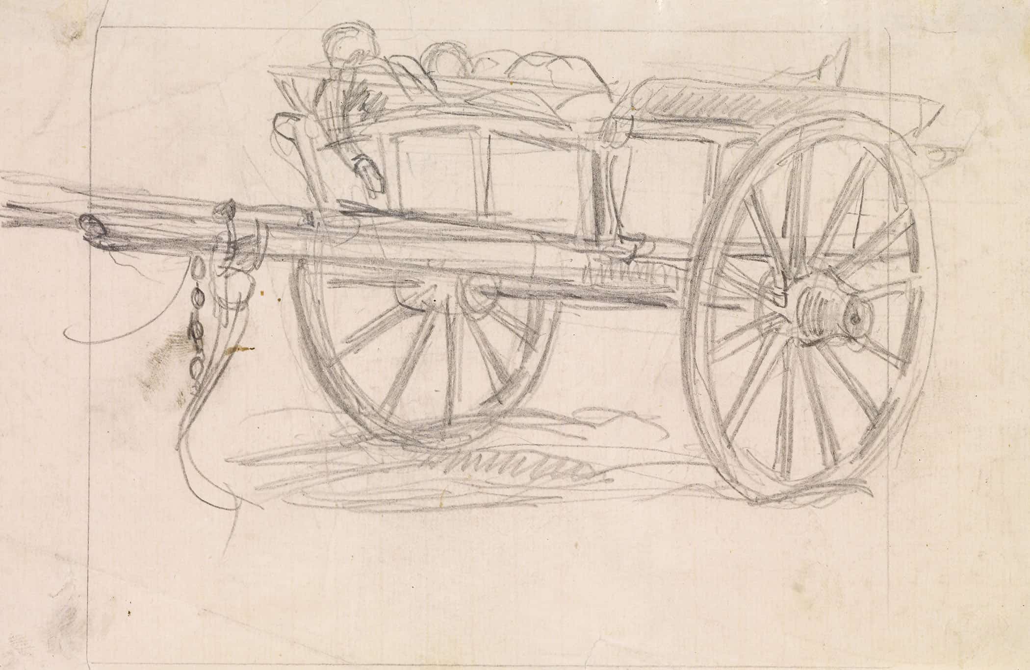 The Plague Of Elliant Sketch Of A Cart Carrying The Dead by Sir John Everett Millais - Image 2