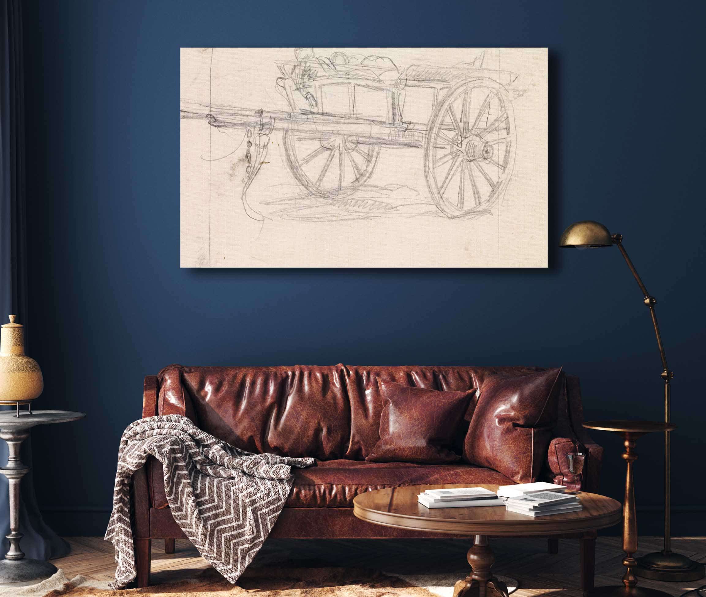 The Plague Of Elliant Sketch Of A Cart Carrying The Dead by Sir John Everett Millais - Image 4