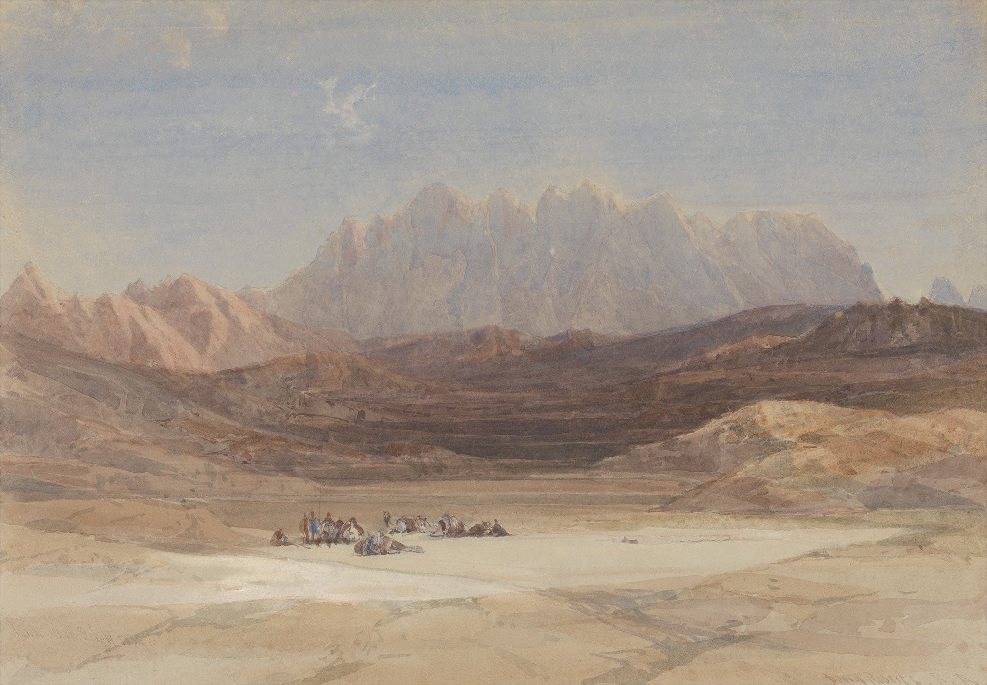 The Plain Of El Raheh Mount Sinai by David Roberts - Image 2