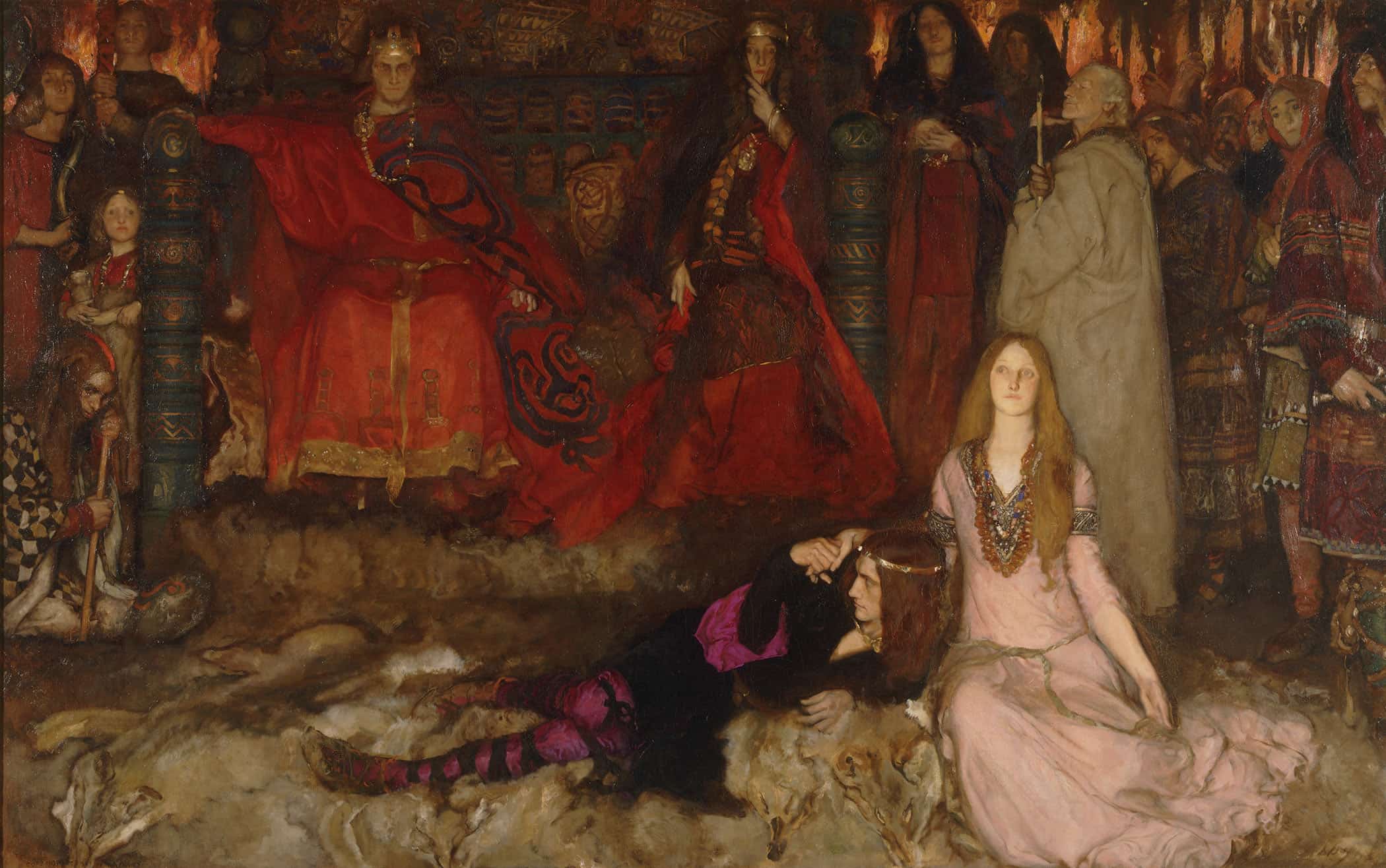 The Play Scene In Hamlet Act Iii Scene Ii by Edwin Austin Abbey - Image 2