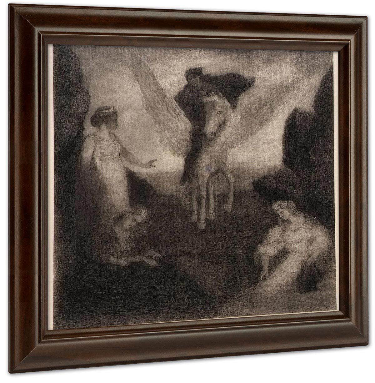 The Poet On Pegasus Entering The Realm Of The Muses By Albert Pinkhamryder - Image 4