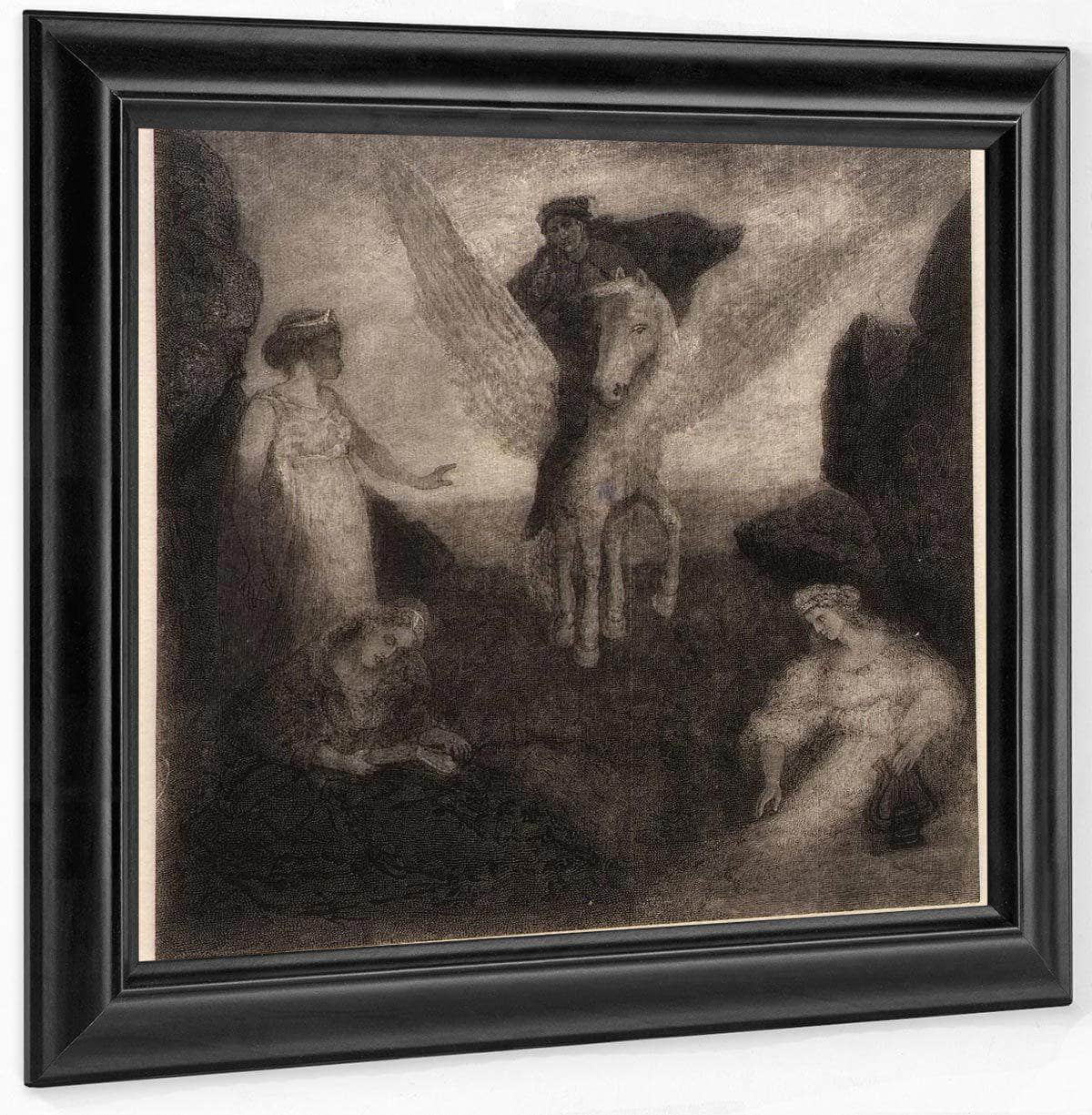 The Poet On Pegasus Entering The Realm Of The Muses By Albert Pinkhamryder - Image 6