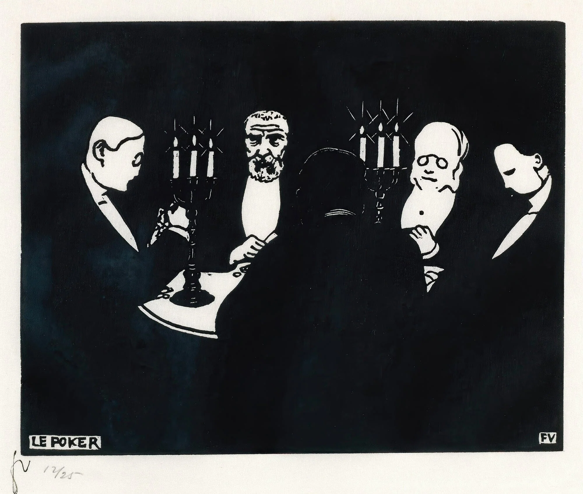 The Pokergame by Felix Vallotton - Image 2