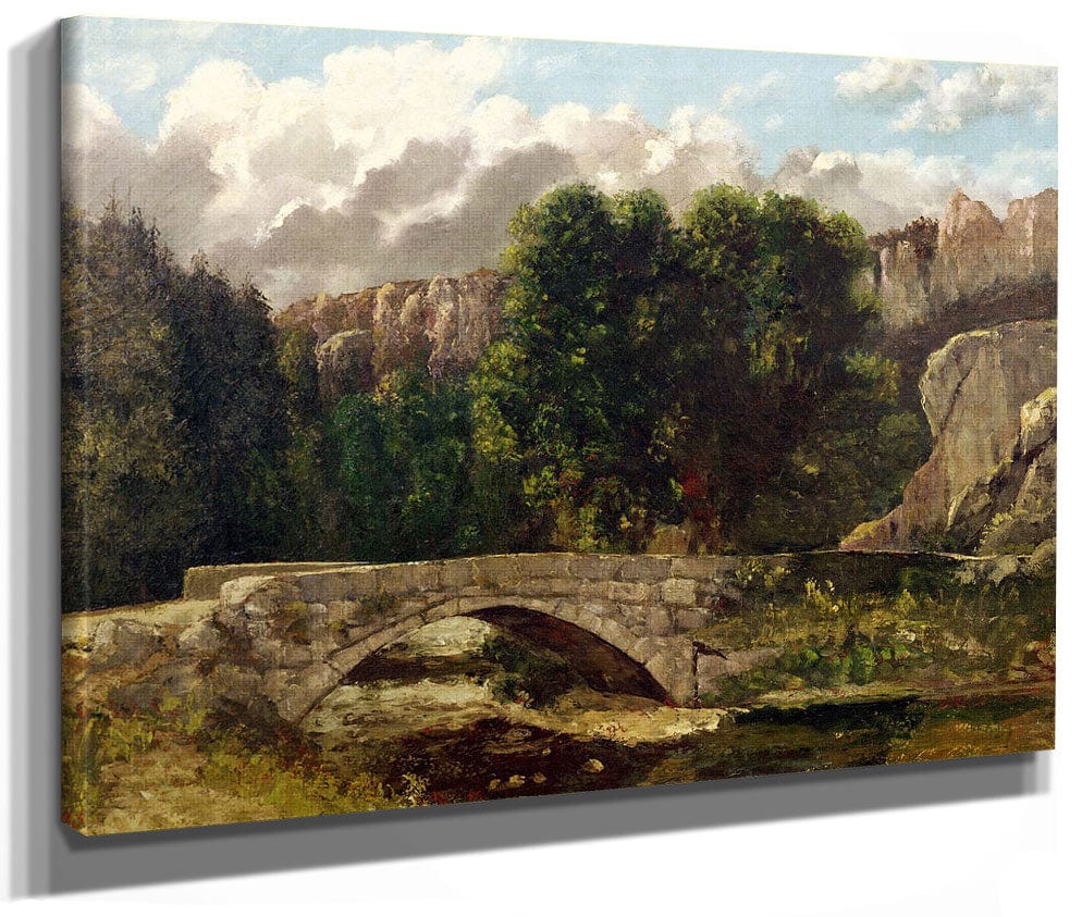 The Pont De Fleurie, Switzerland By Jean Desire Gustave Courbet