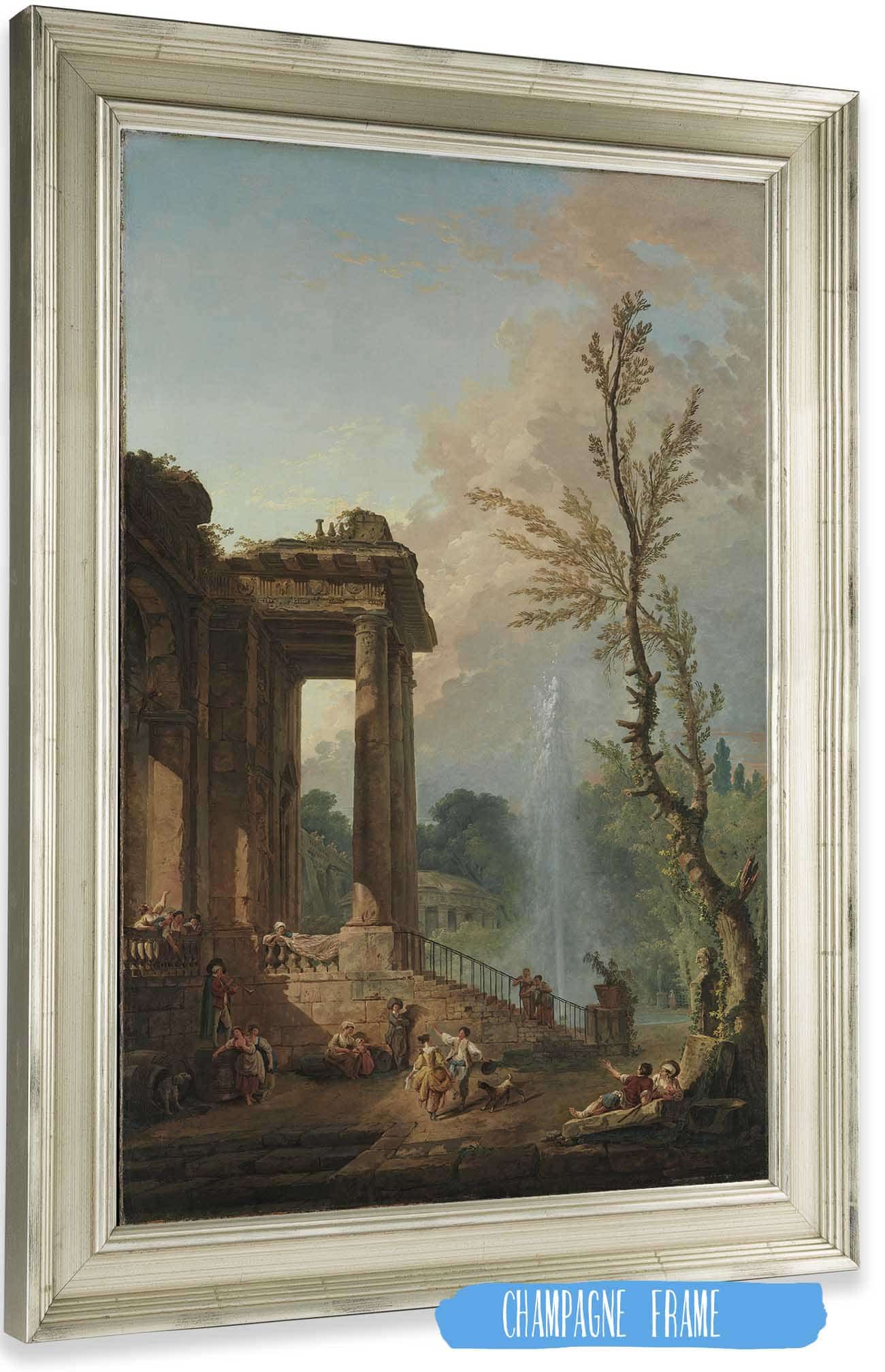 The Portico Of A Country Mansion by Hubert Robert