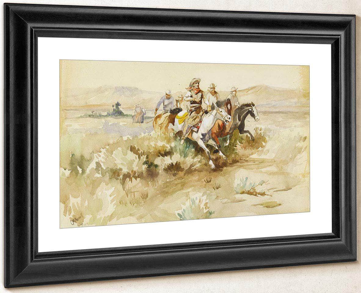 The Posse 1899 By Charles Marion Russell - Image 4