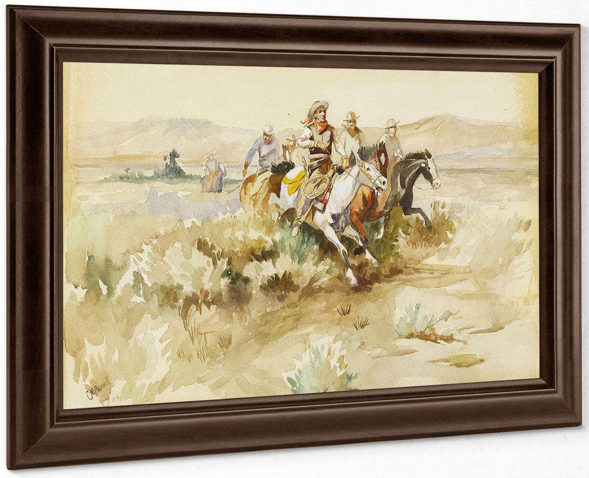 The Posse 1899 By Charles Marion Russell - Image 6