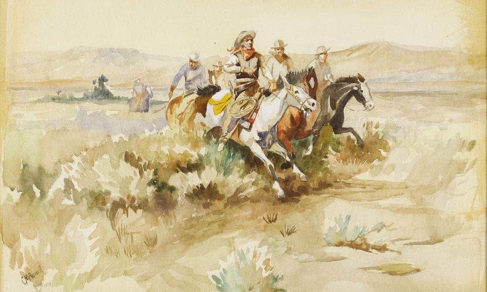 The Posse 1899 By Charles Marion Russell - Image 7