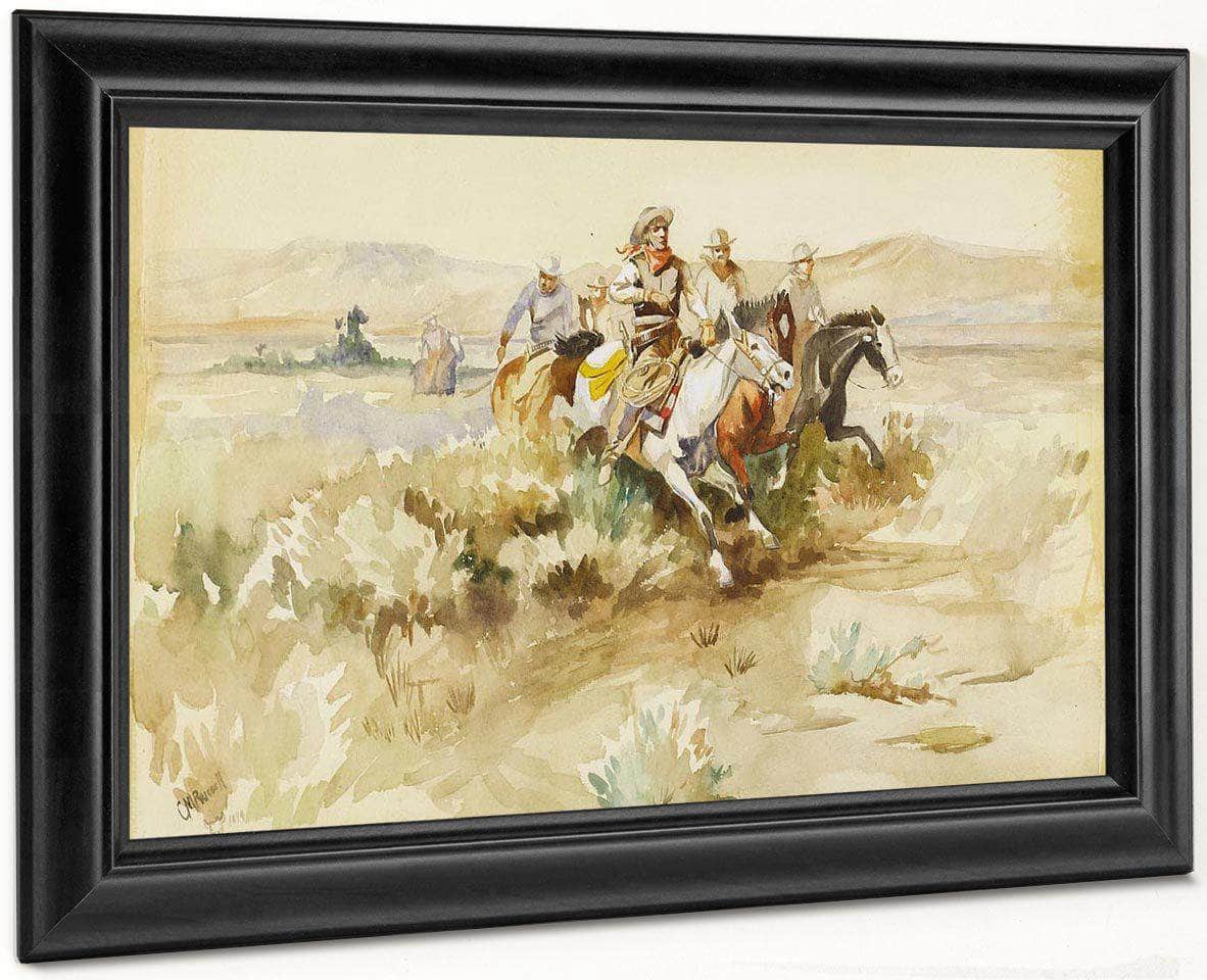 The Posse 1899 By Charles Marion Russell - Image 8