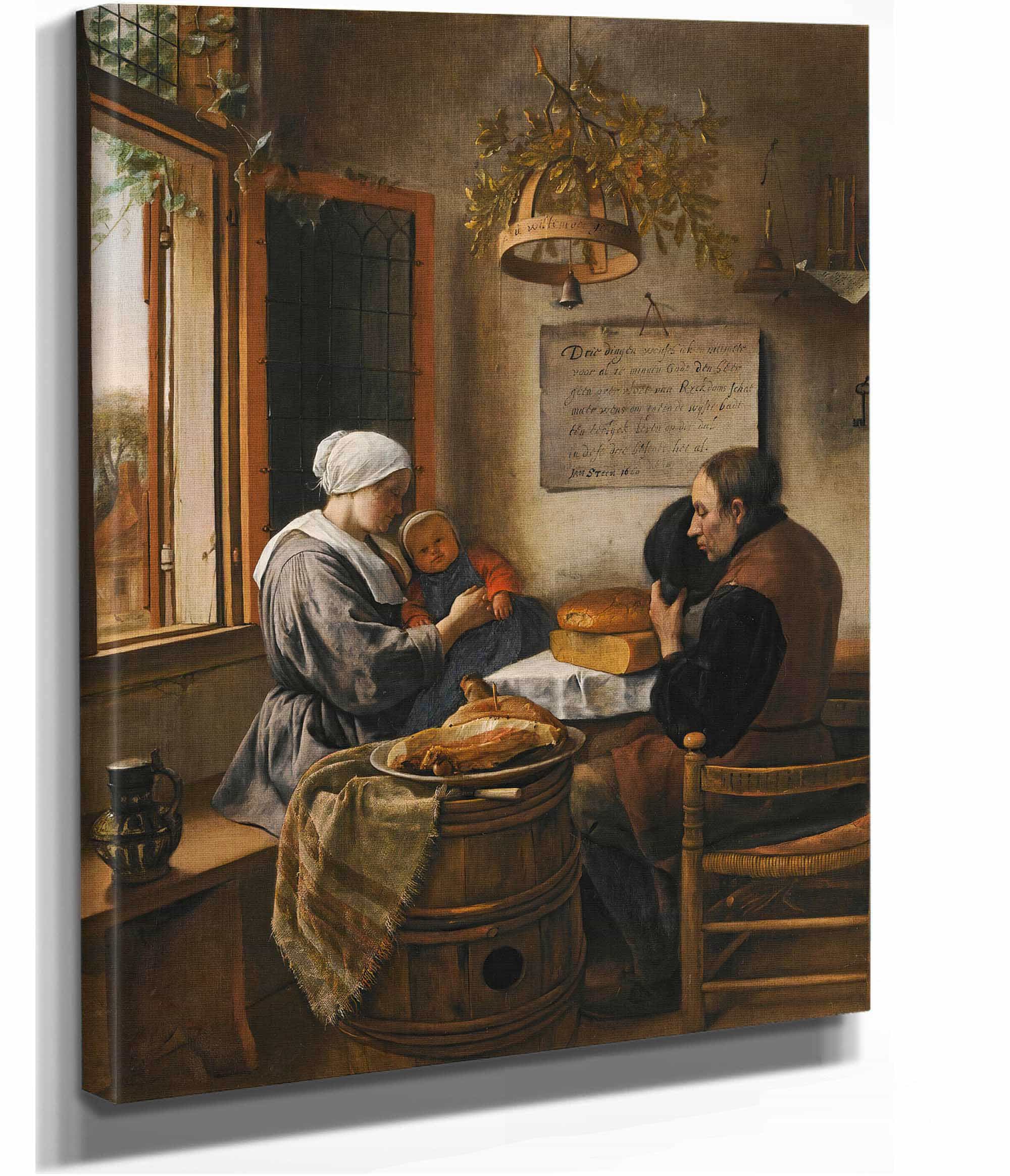 The Prayer Before The Meal by Jan Steen - Image 2