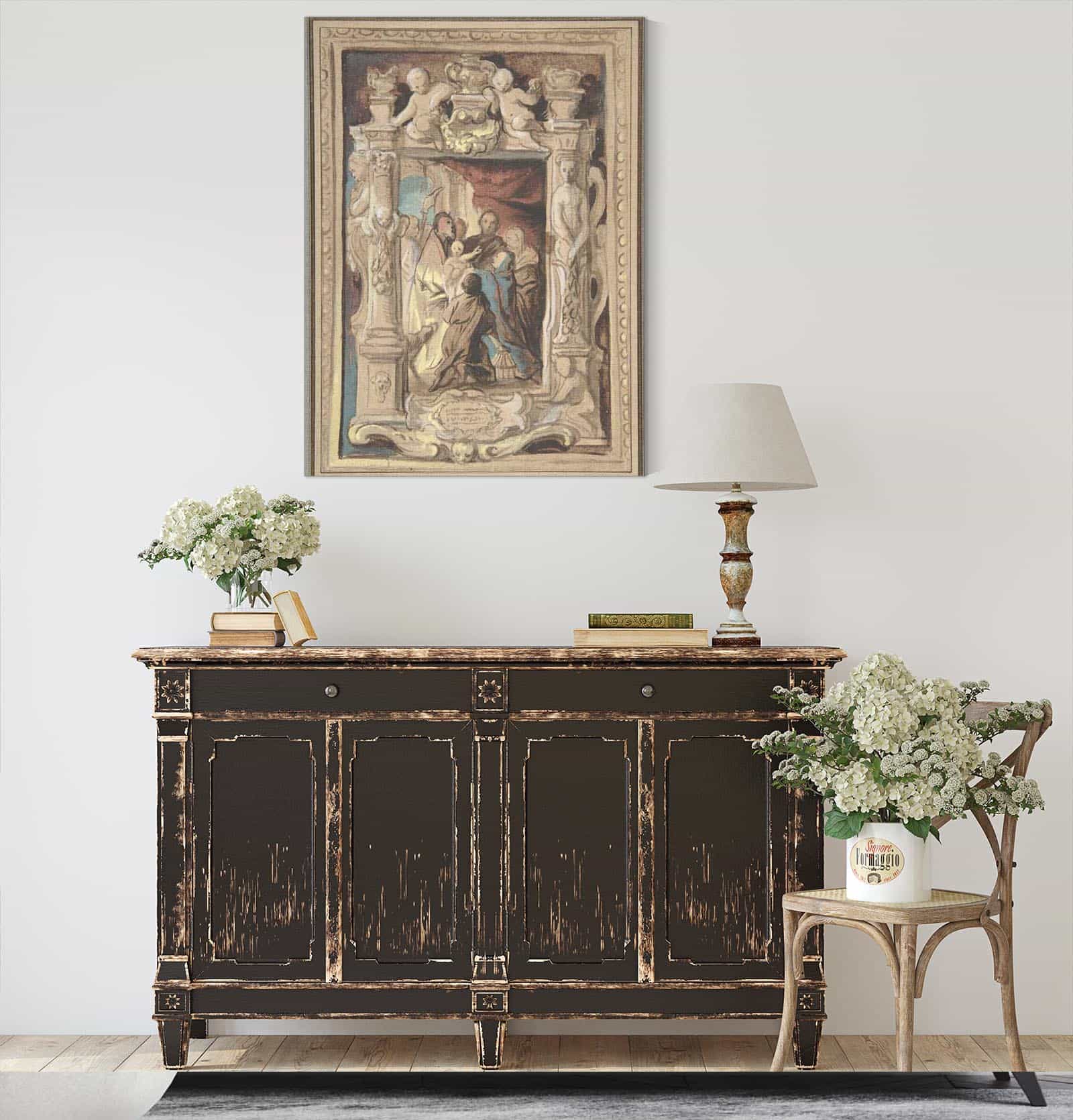 The Presentation In The Temple With A Design For A Sculpted Frame by Jacob Jordaens - Image 2