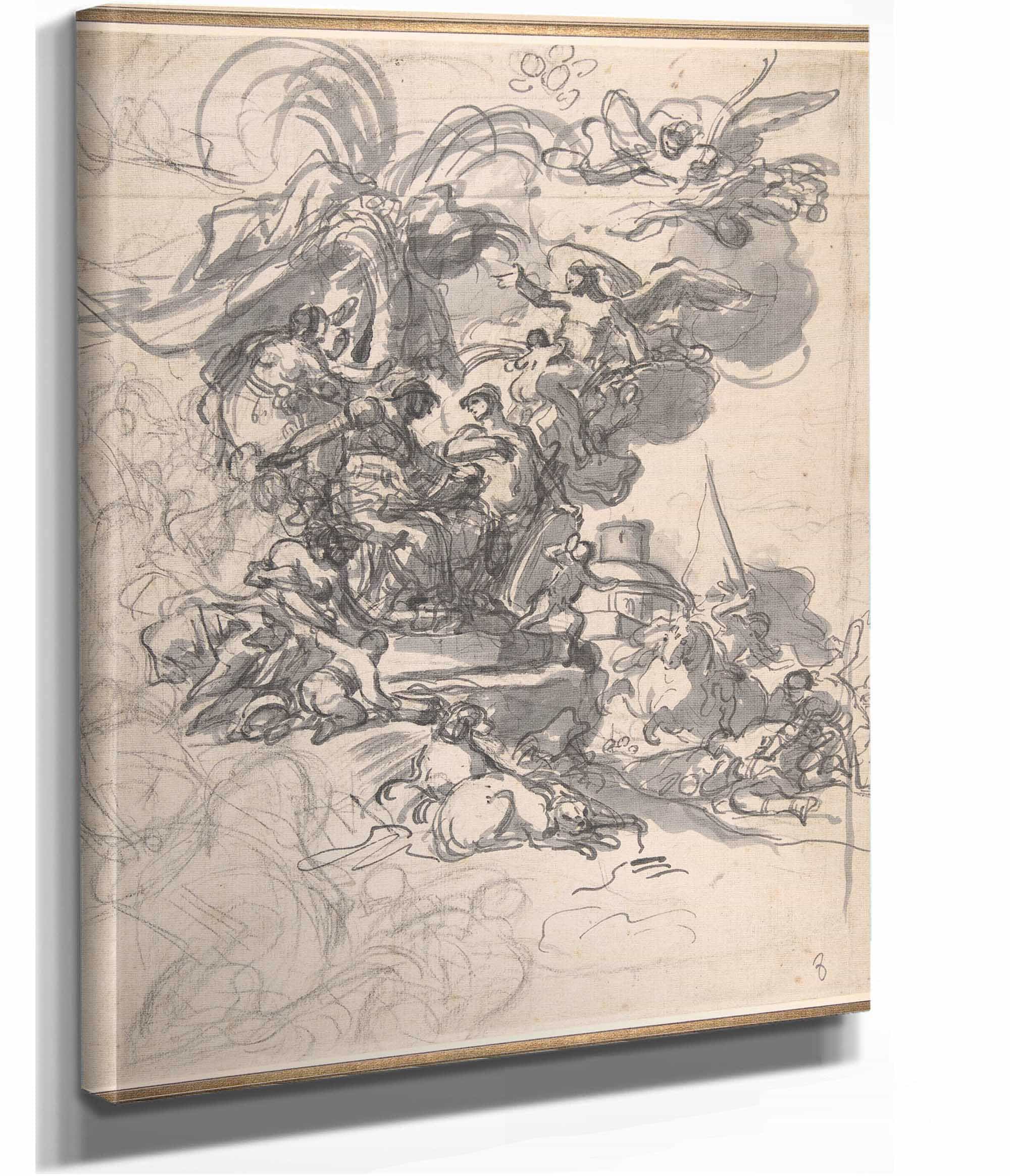 The Prophetess Deborah Ordering Barak To Take Arms Against Sisera by Francesco Solimena - Image 2