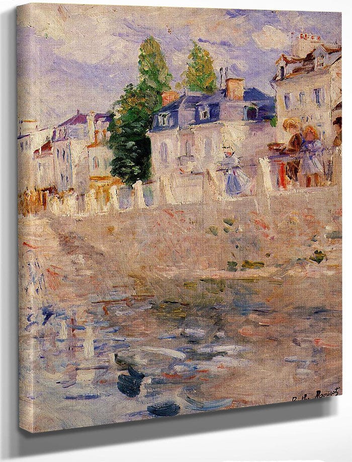 The Quay At Bougival 1883 Oil On Canvas 55X46Cm Nasjonalgalleriet Oslo By Berthe Morisot