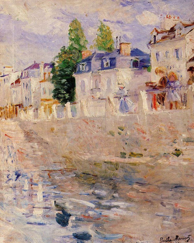 The Quay At Bougival 1883 Oil On Canvas 55X46Cm Nasjonalgalleriet Oslo By Berthe Morisot - Image 6